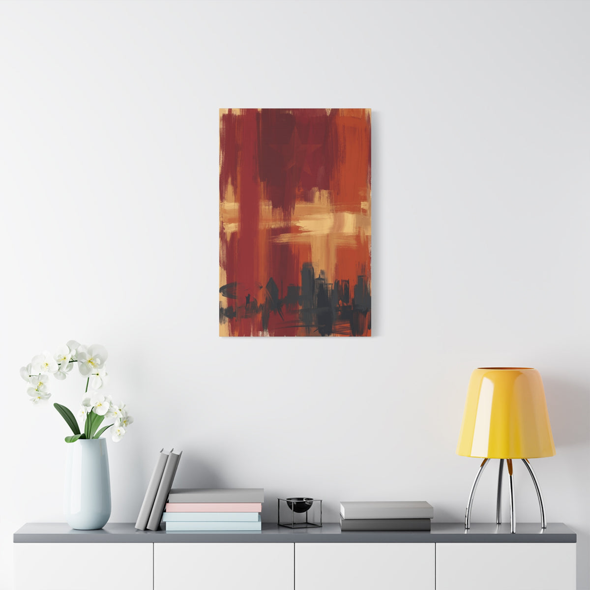 Abstract Sunset and colour field inspired by Dallas and Texas cultural identity