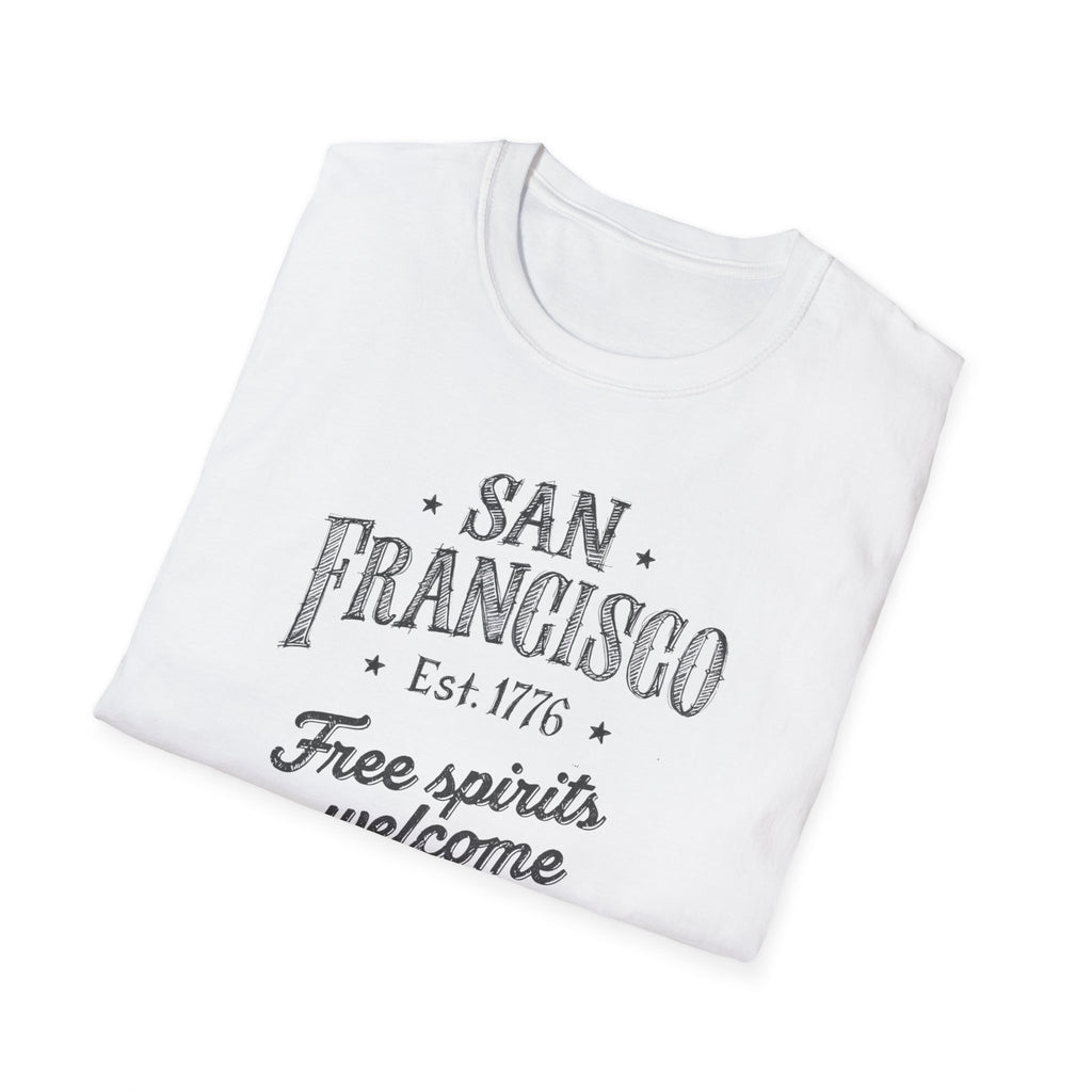 San Francisco T-Shirt – "Free Spirits Welcome" Vintage City Tee