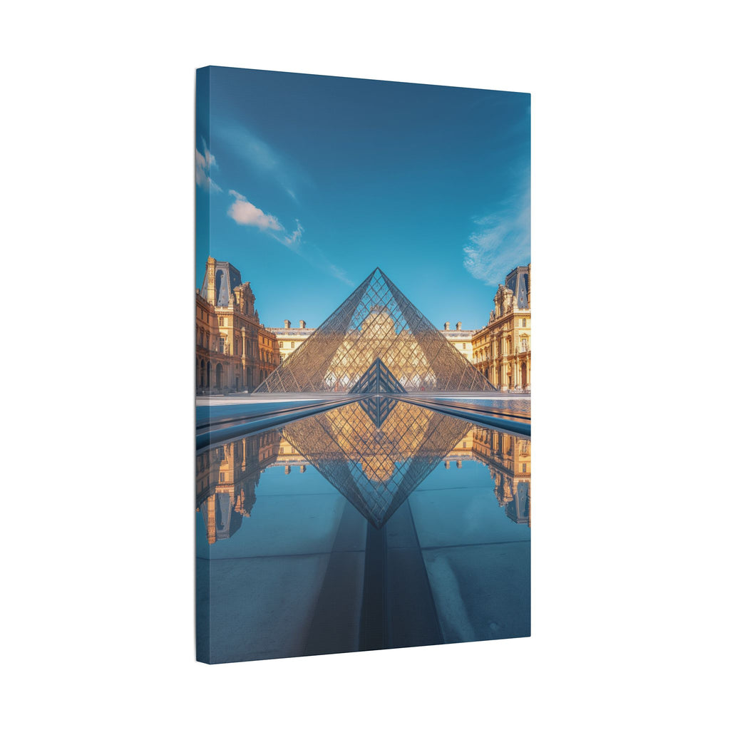 Louvre Glass Pyramid Canvas Print — Paris Travel Wall Art