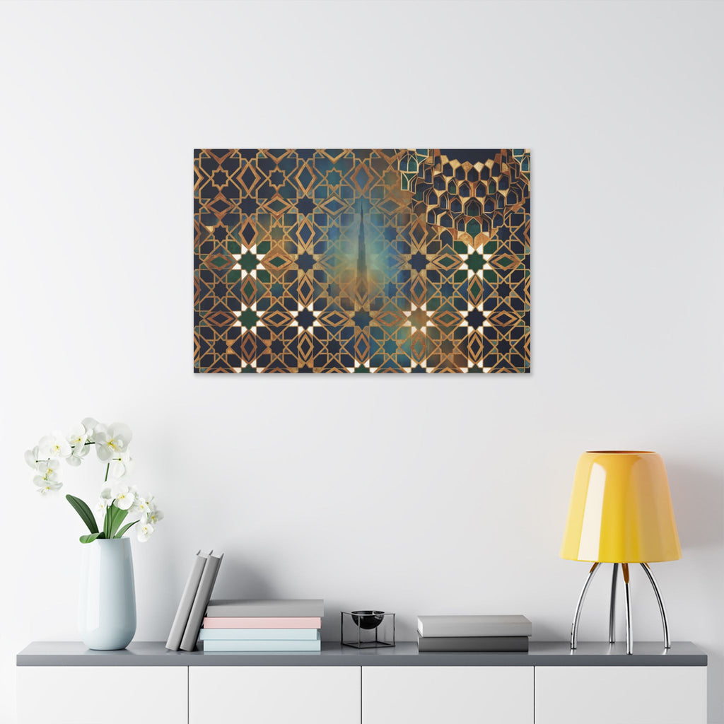 Dubai Geometric Gold Canvas Print