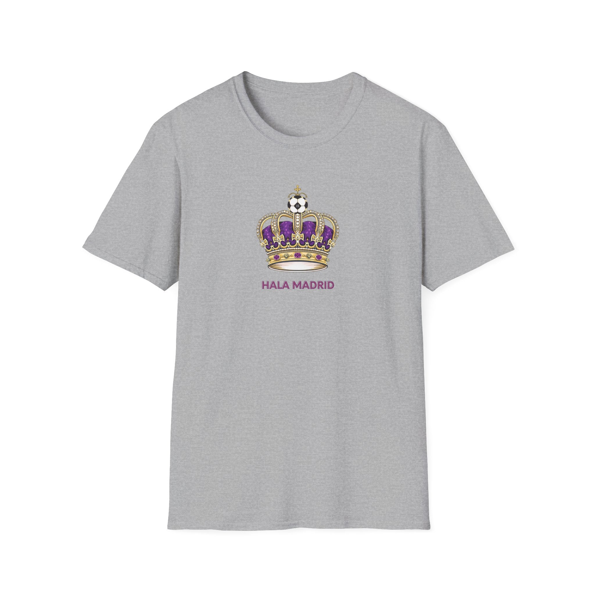 Crown with Soccer Ball Hala Madrid T-Shirt | Football Fan Tee