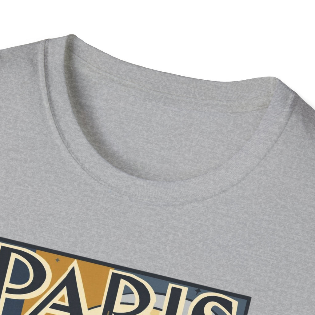 Paris Travel Poster T-Shirt — Retro Art Deco Cityscape Tee