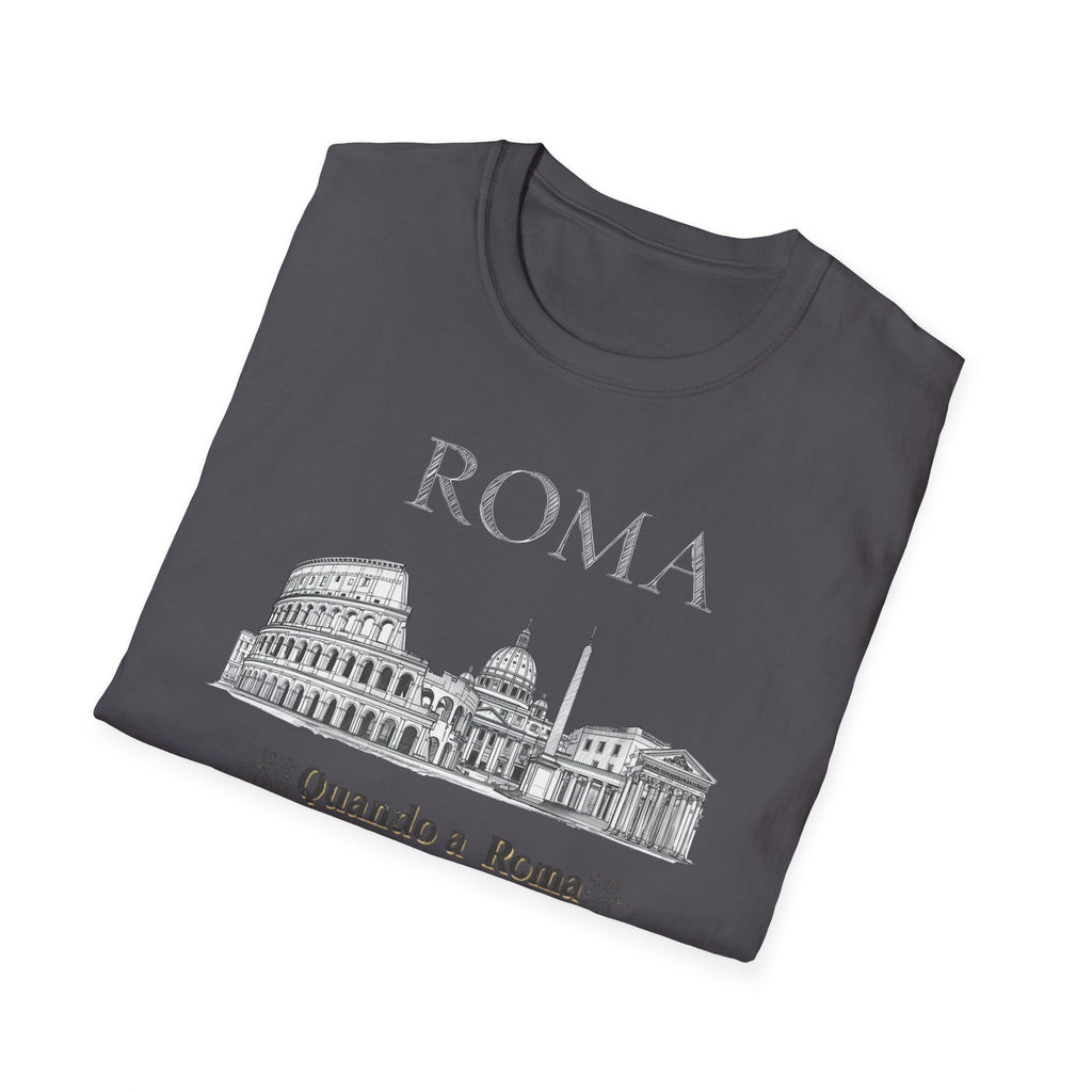 Roma skyline illustration T-Shirt | Colosseum Vatican Stencil