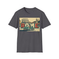 Rome Vintage Scooter T-Shirt | Colosseum Travel Postcard Design
