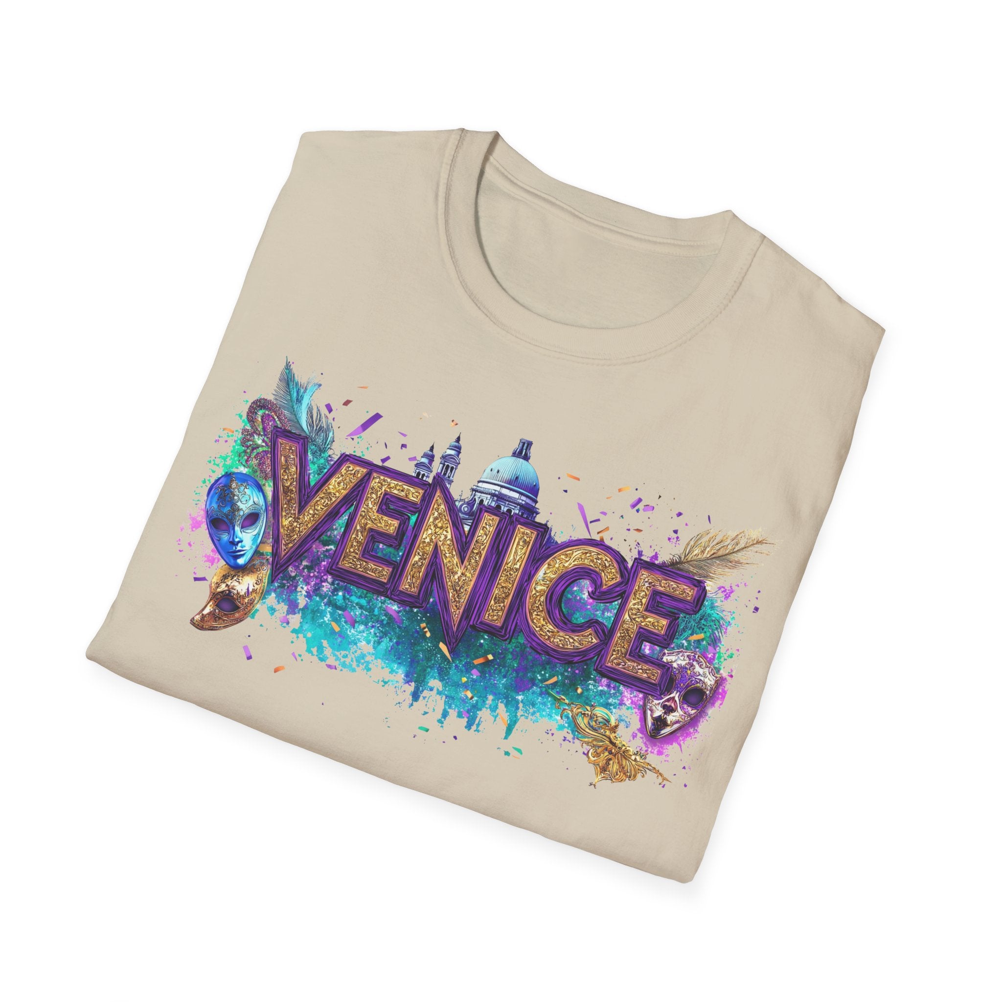 Venice Watercolor Splash T-Shirt | Venice Italy Travel Souvenir
