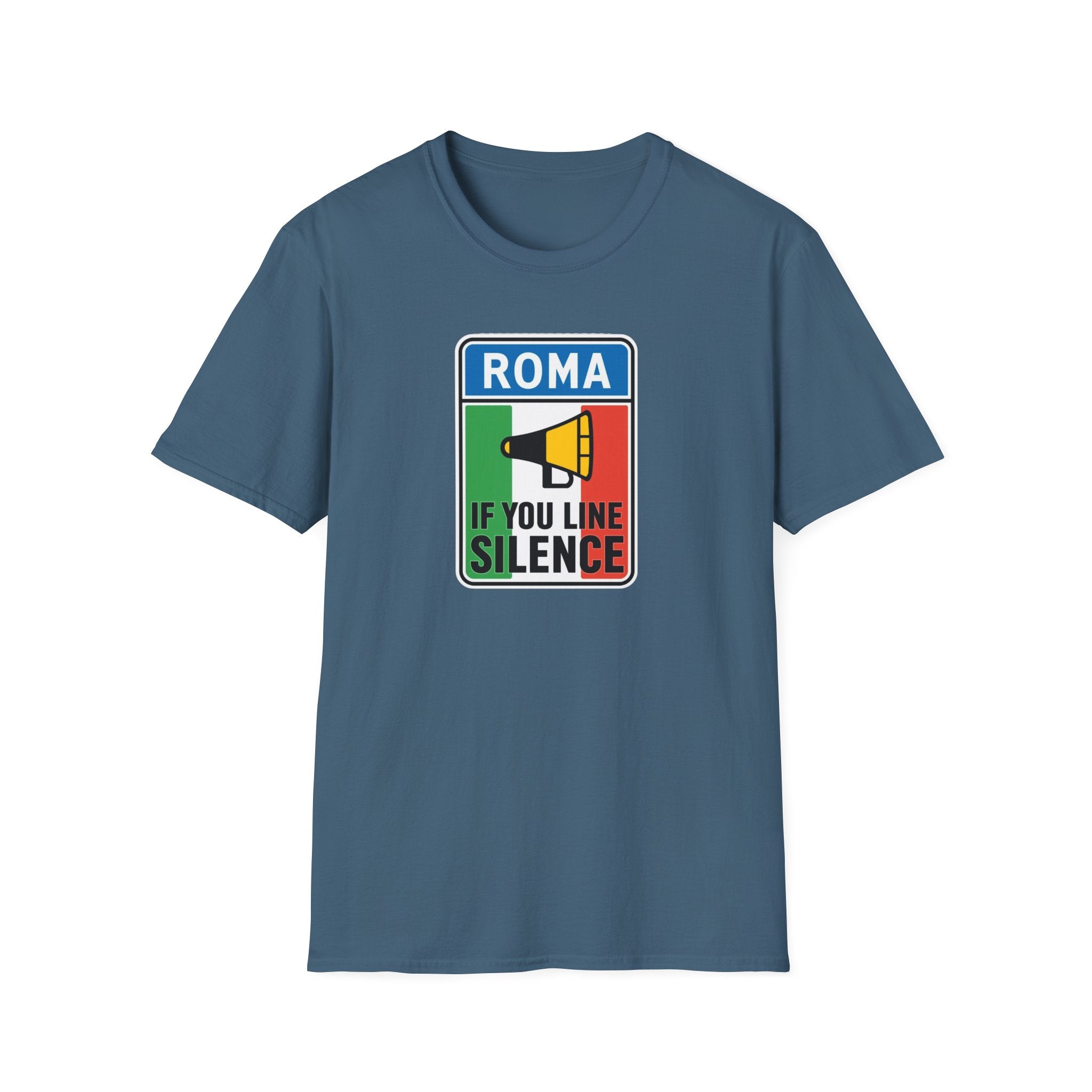 Roma Italian "Honk if you like silence" Unisex Softstyle T-Shirt