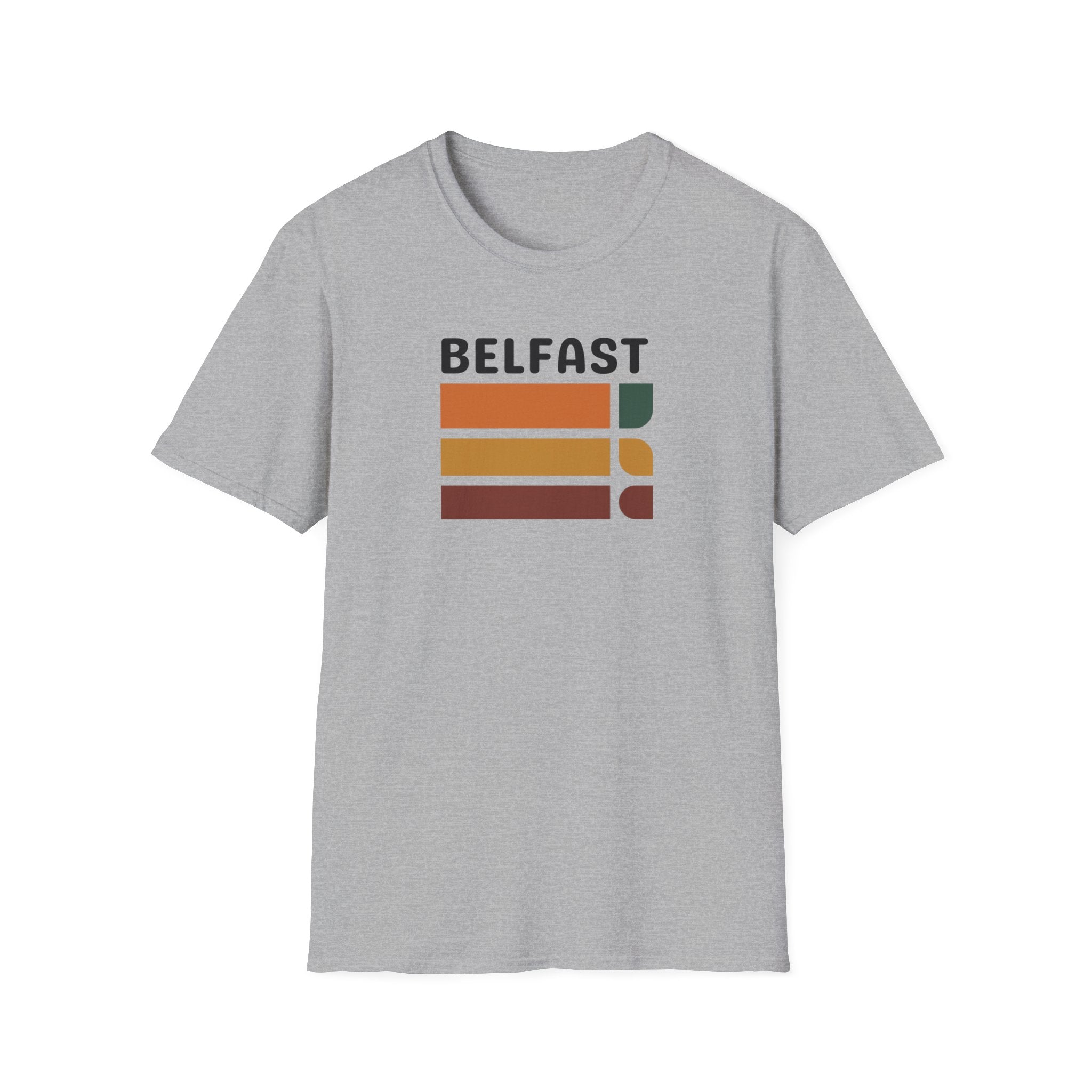 Belfast Retro Stripes T-Shirt | City Vintage Bar Graphic