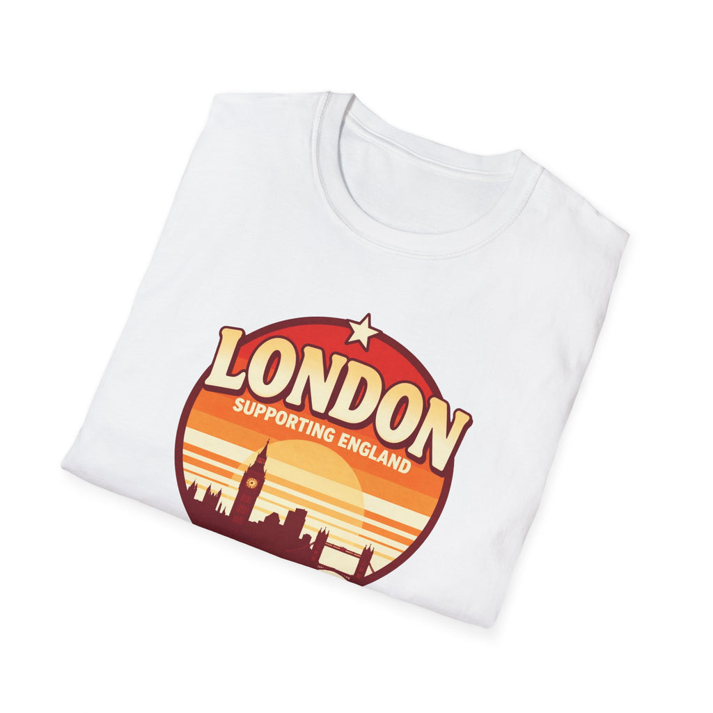 London Skyline T‑Shirt — Supporting England Retro Sunset Graphic
