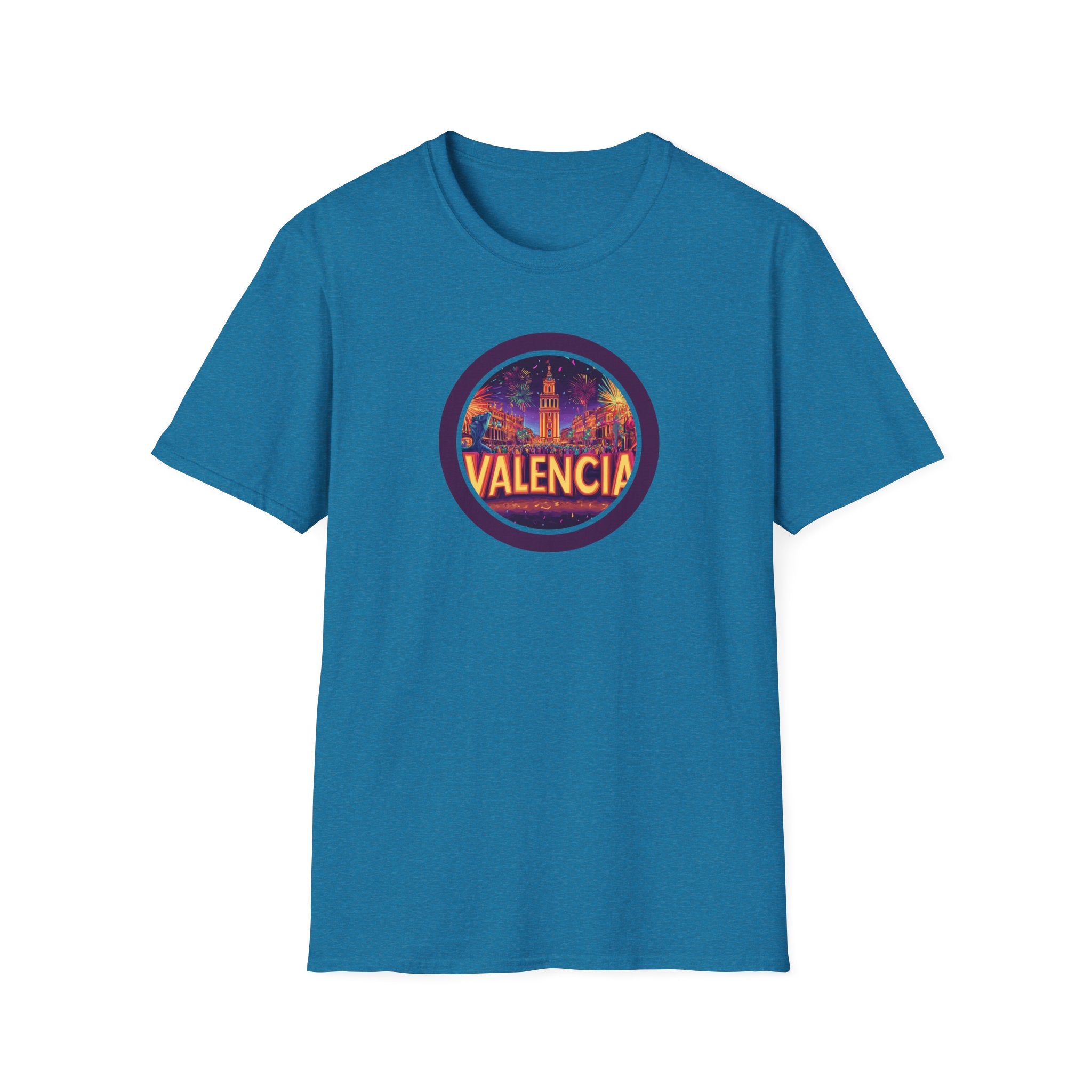 Valencia skyline circle logo T-Shirt | Spain travel souvenir