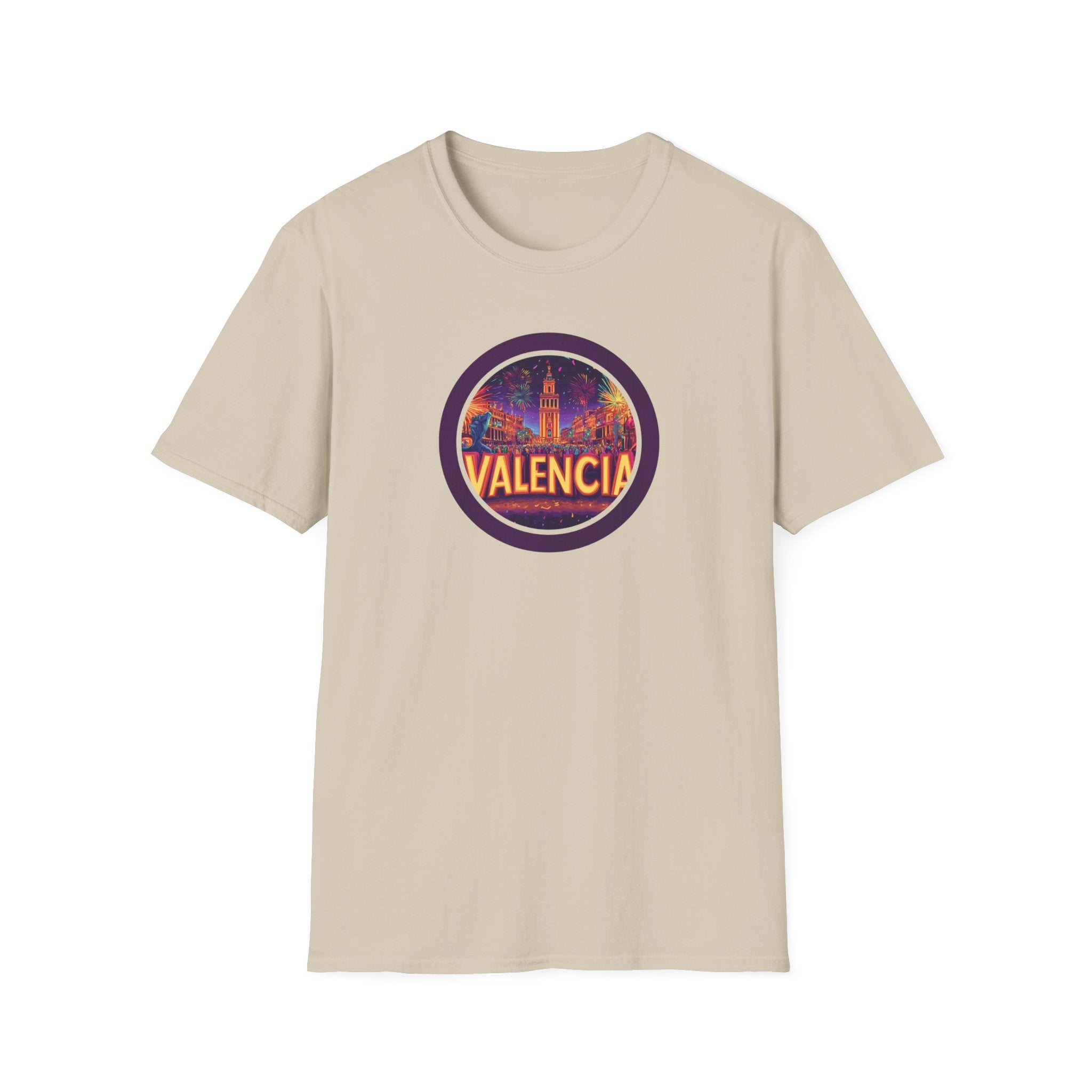 Valencia skyline circle logo T-Shirt | Spain travel souvenir