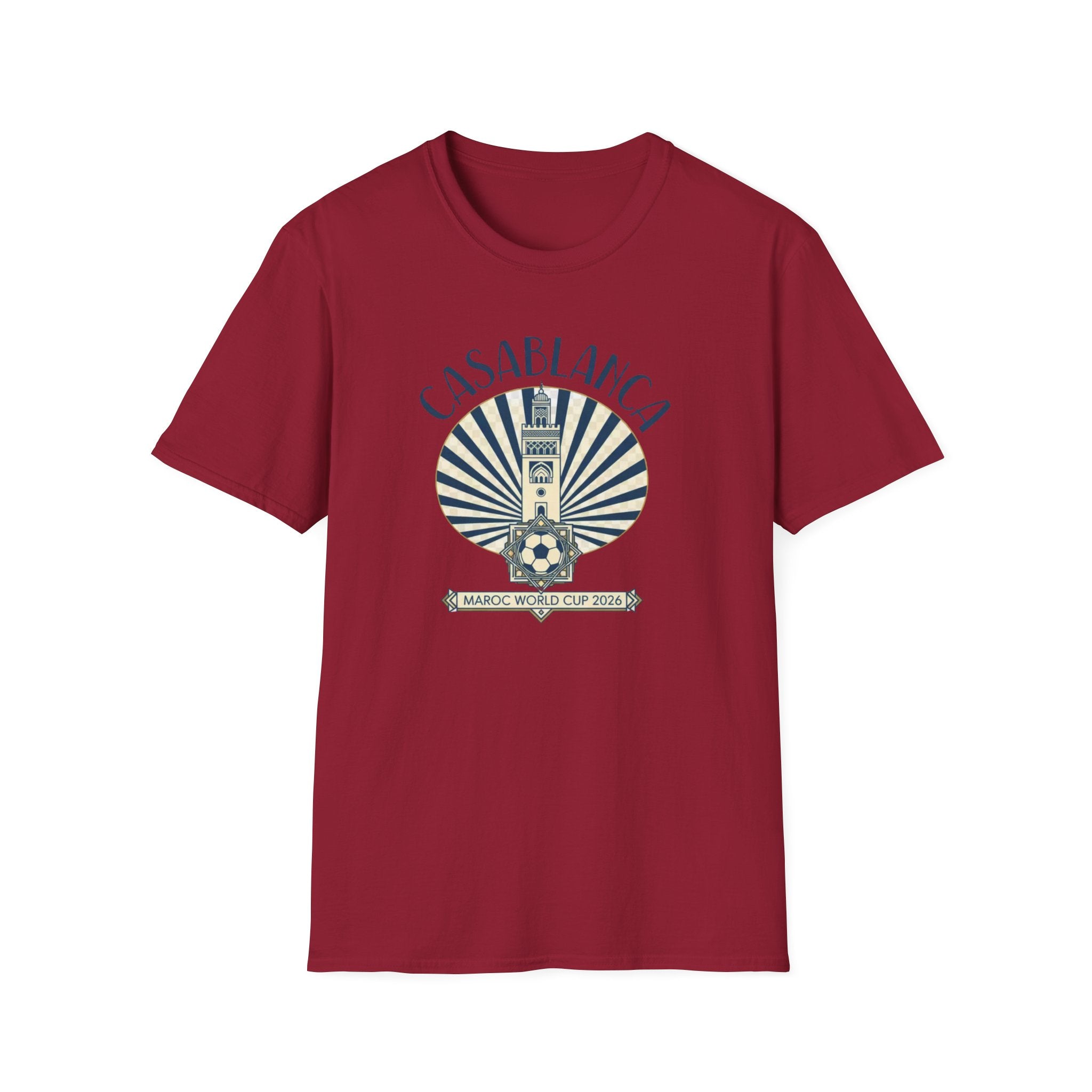 Casablanca Vintage Travel T-Shirt — Morocco World Cup 2026 Souvenir