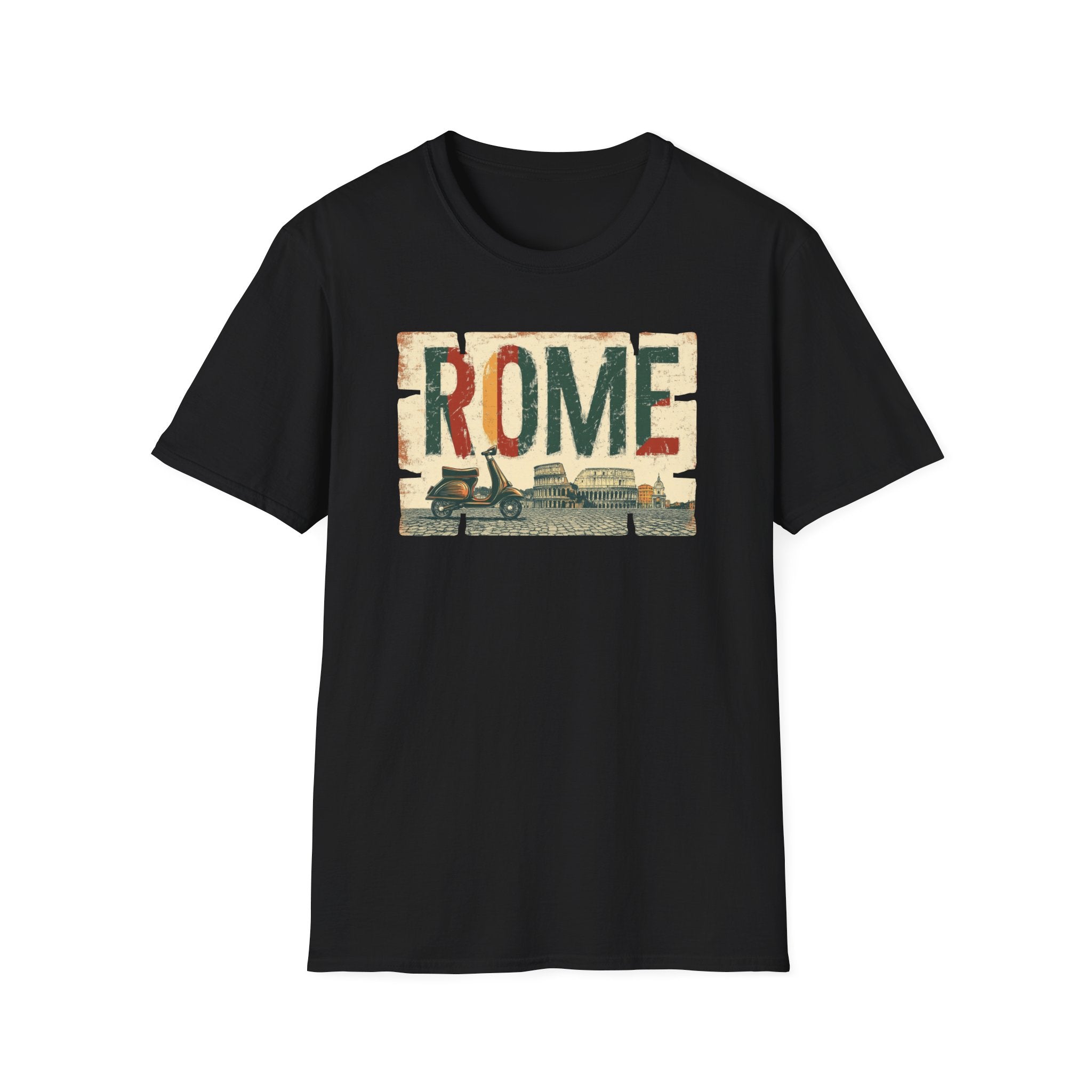 Vintage Rome Graphic T-Shirt | Italian Travel Retro Skyline