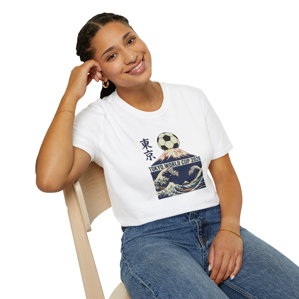 Tokyo World Cup 2026 Soccer T‑Shirt — Great Wave Football Design
