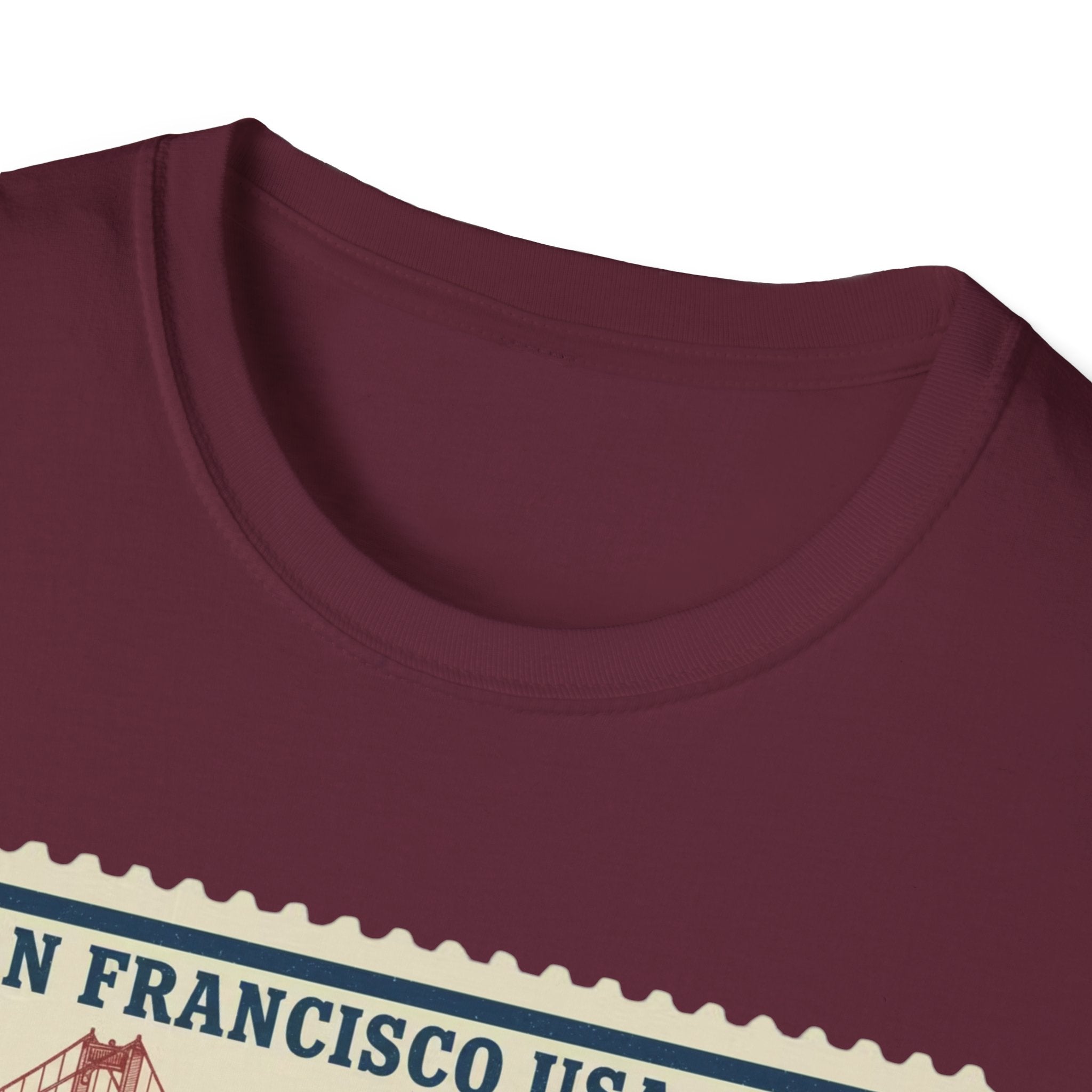San Francisco 2026 Golden Gate Stamp T-Shirt — Vintage Soccer Postage Design