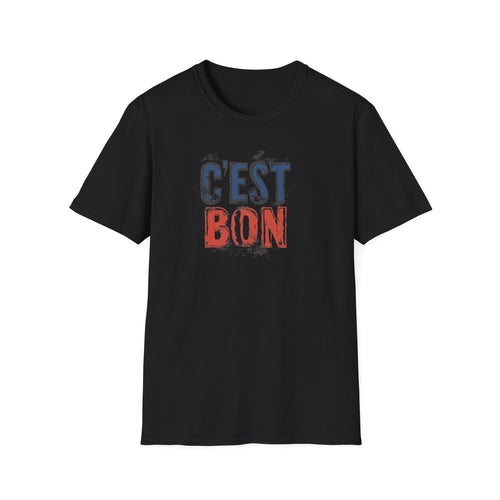 C'est Bon distressed French flag lettering T-Shirt | France graphic tee