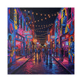 Dallas Deep Ellum Street - Neon Nightlife Street Canvas — Vibrant Urban Alley Wall Art