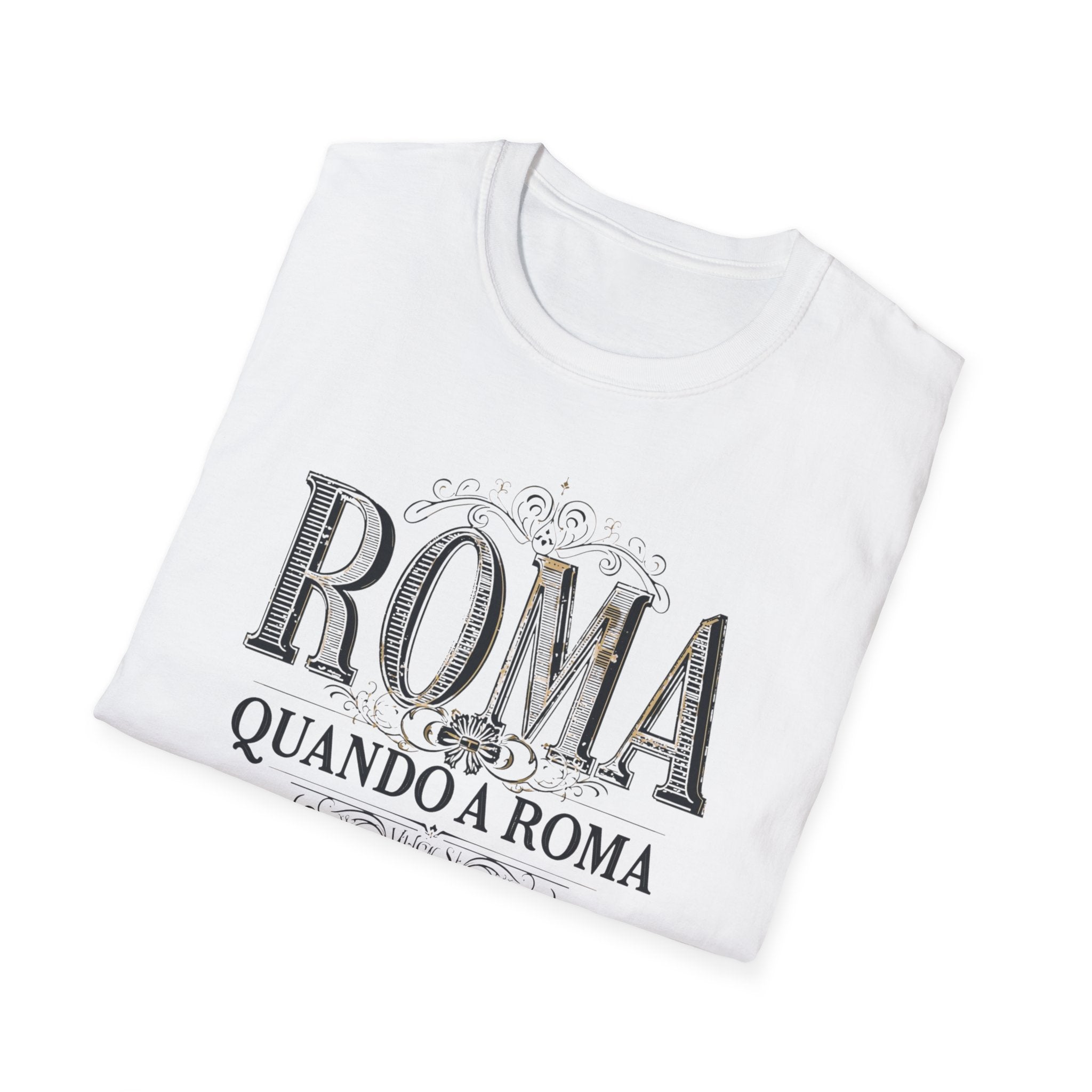 Roma Quando a Roma T-Shirt | Vintage Roman Travel Typography