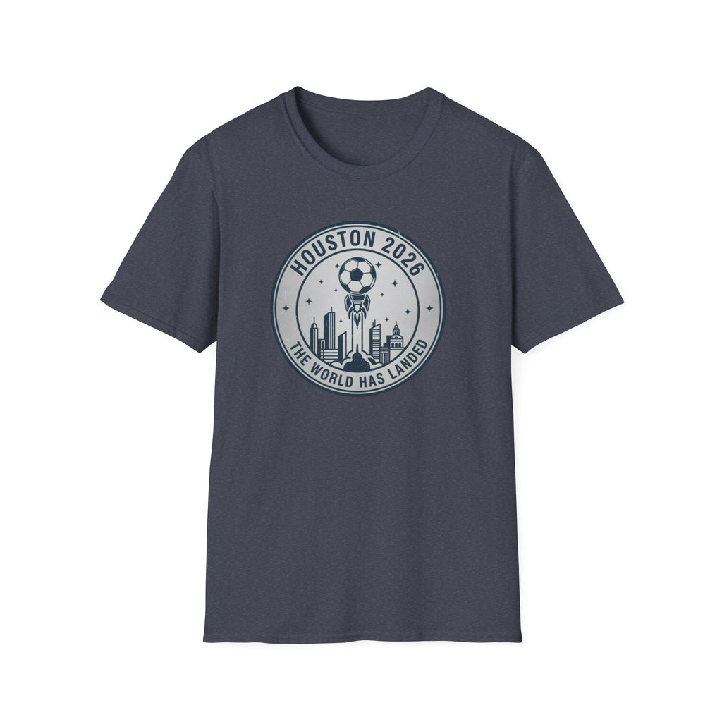 Houston 2026 Soccer Tee — "The World Has Landed" City Crest