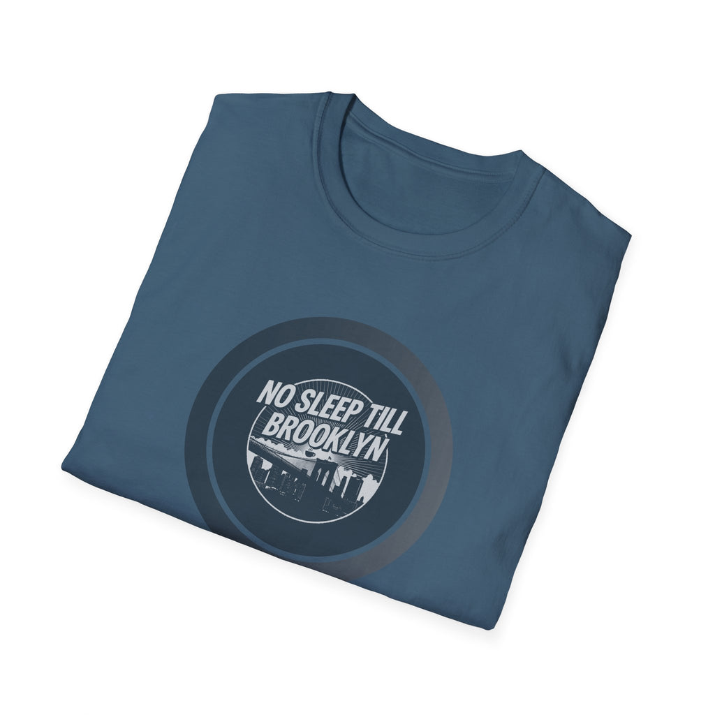 No Sleep Till Brooklyn T-Shirt | Retro NYC Skyline Circle Logo