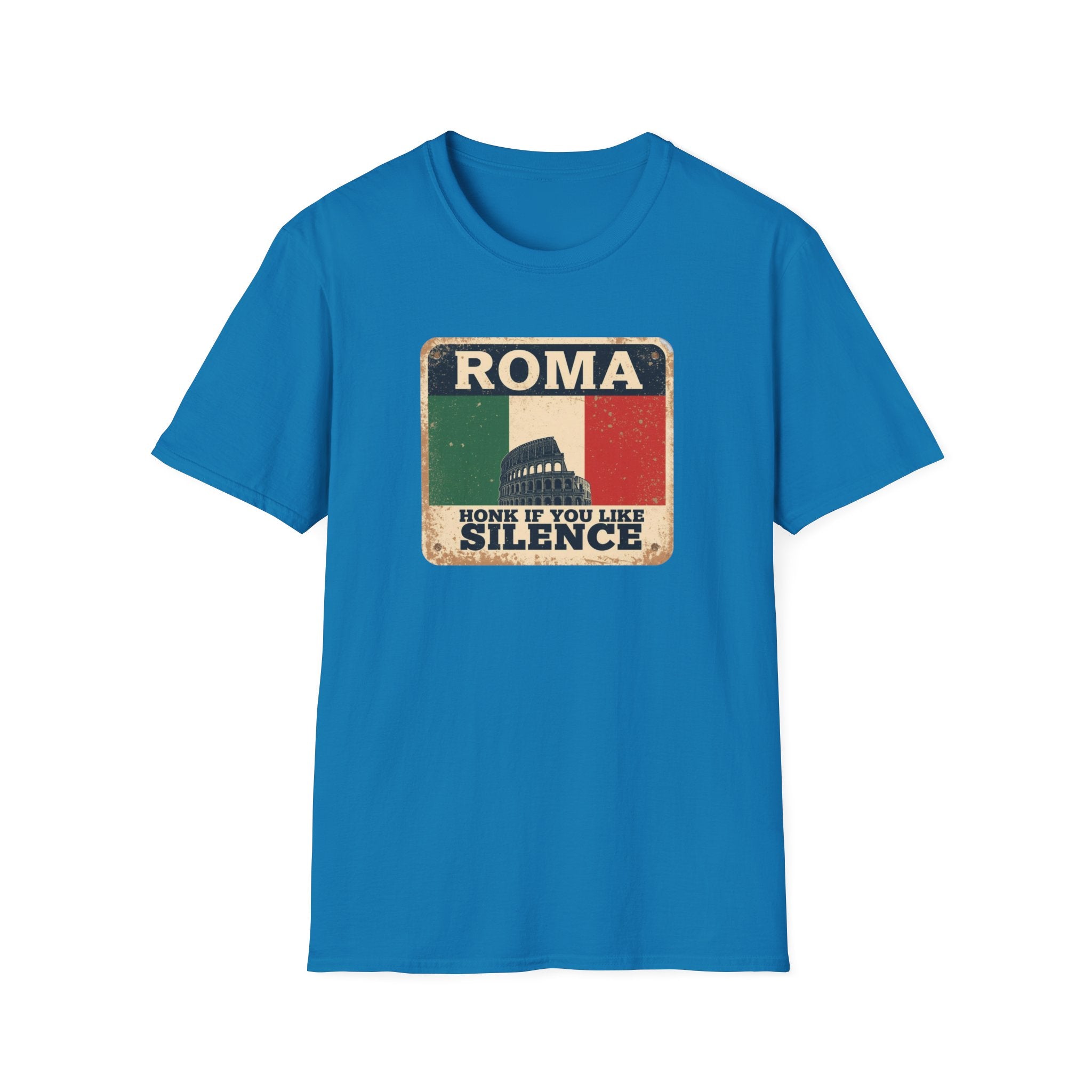 Roma Vintage Italy T-Shirt — "Honk If You Like Silence" Retro Rome Tee