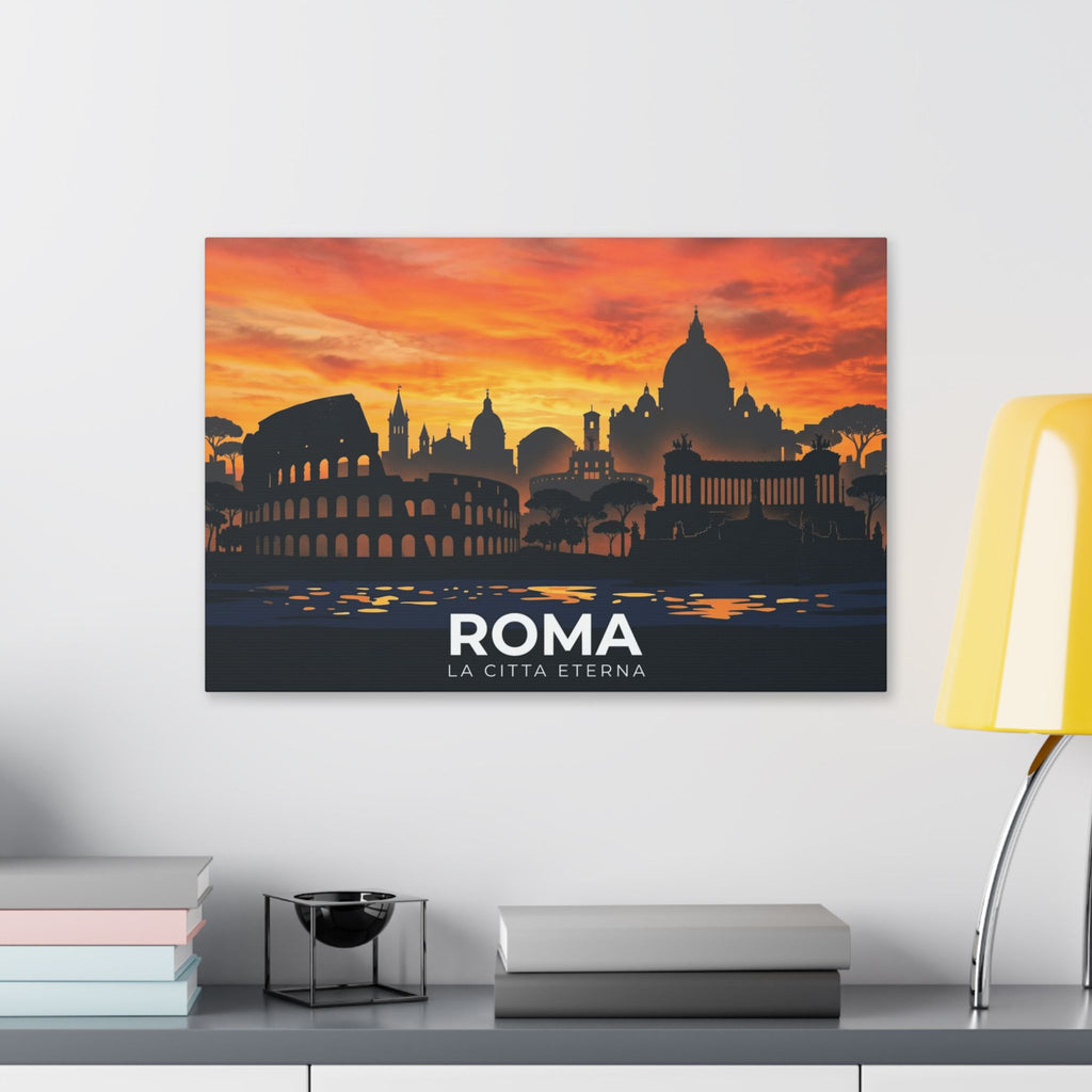 Roma Sunset Canvas Print — ROMA La Città Eterna Wall Art
