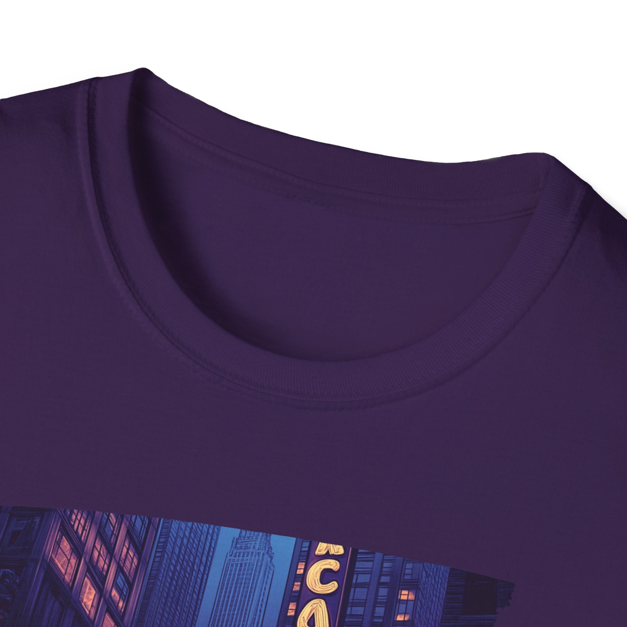 Chicago Neon Sign Brushstroke T-Shirt | City Skyline Typography