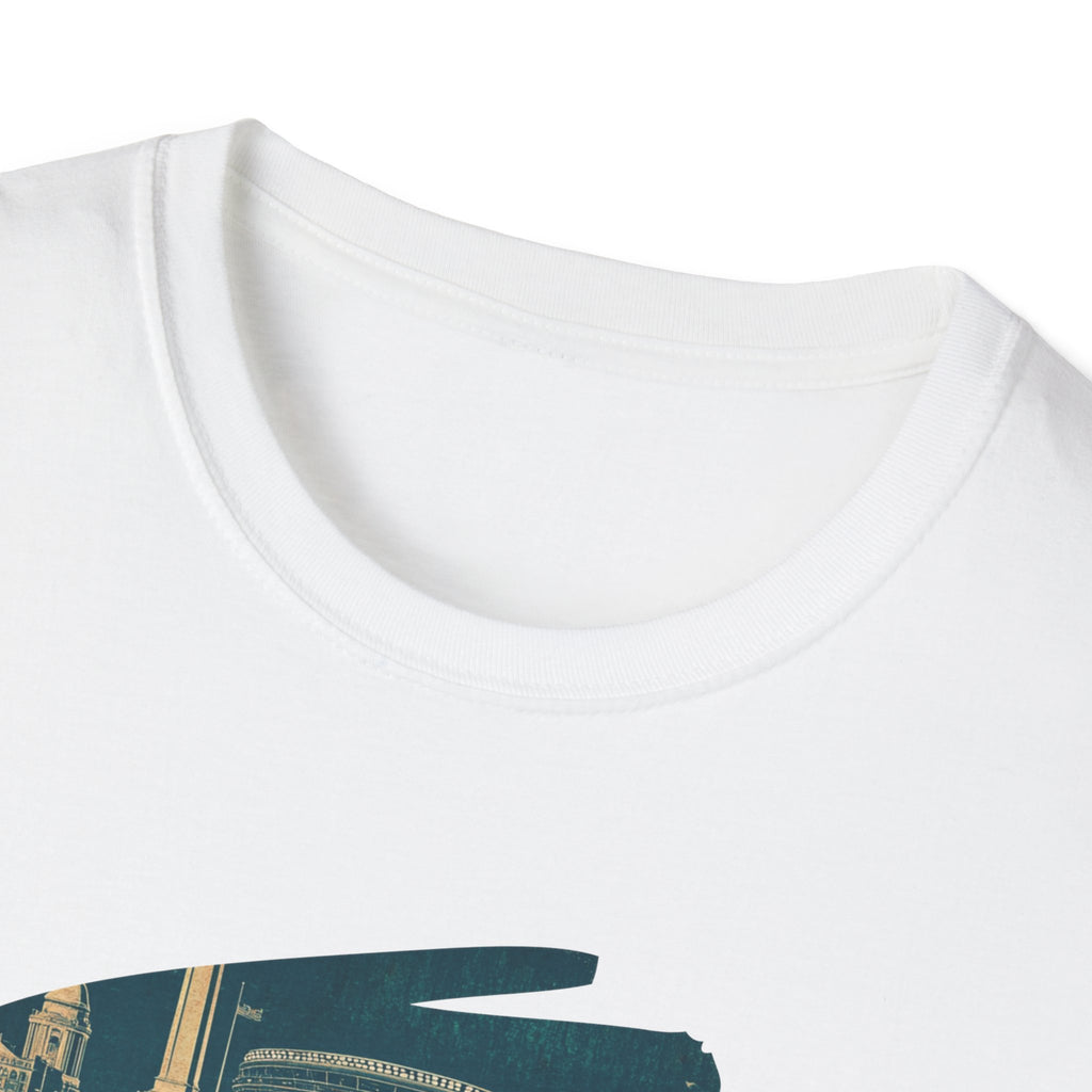 Boston Retro Brushstroke T-Shirt | City Skyline, Vintage Text