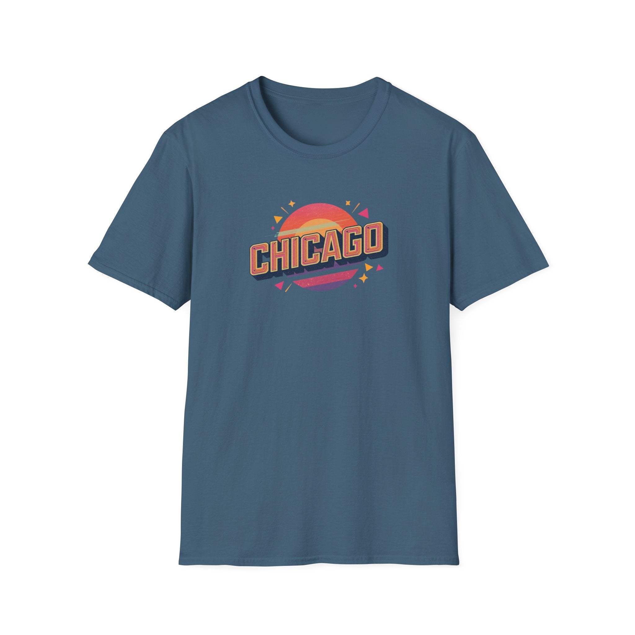 Chicago Retro Sunset T-Shirt | City Pride, Vintage Typography