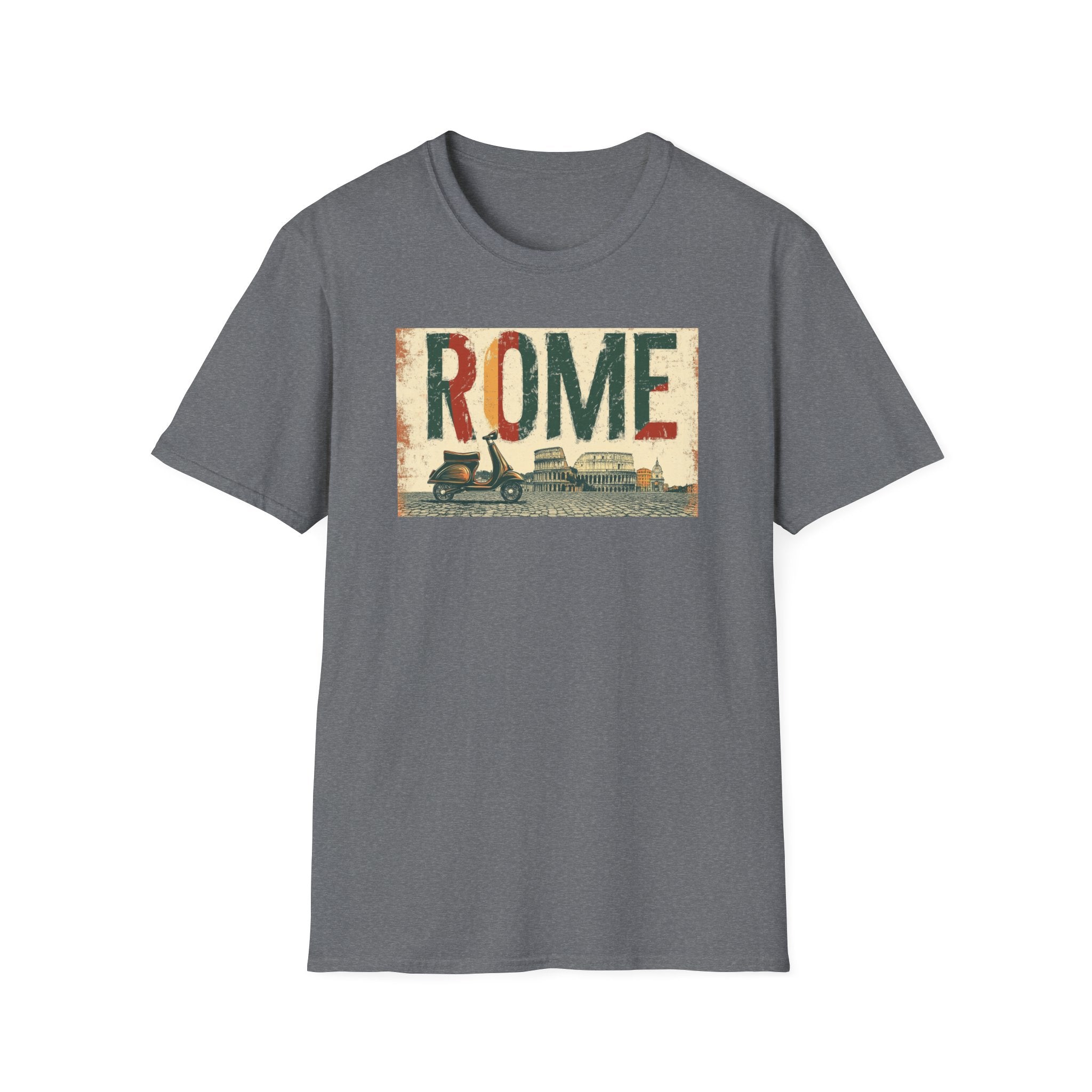 Rome Vintage Travel Graphic T-Shirt | Retro Roman Skyline Tee