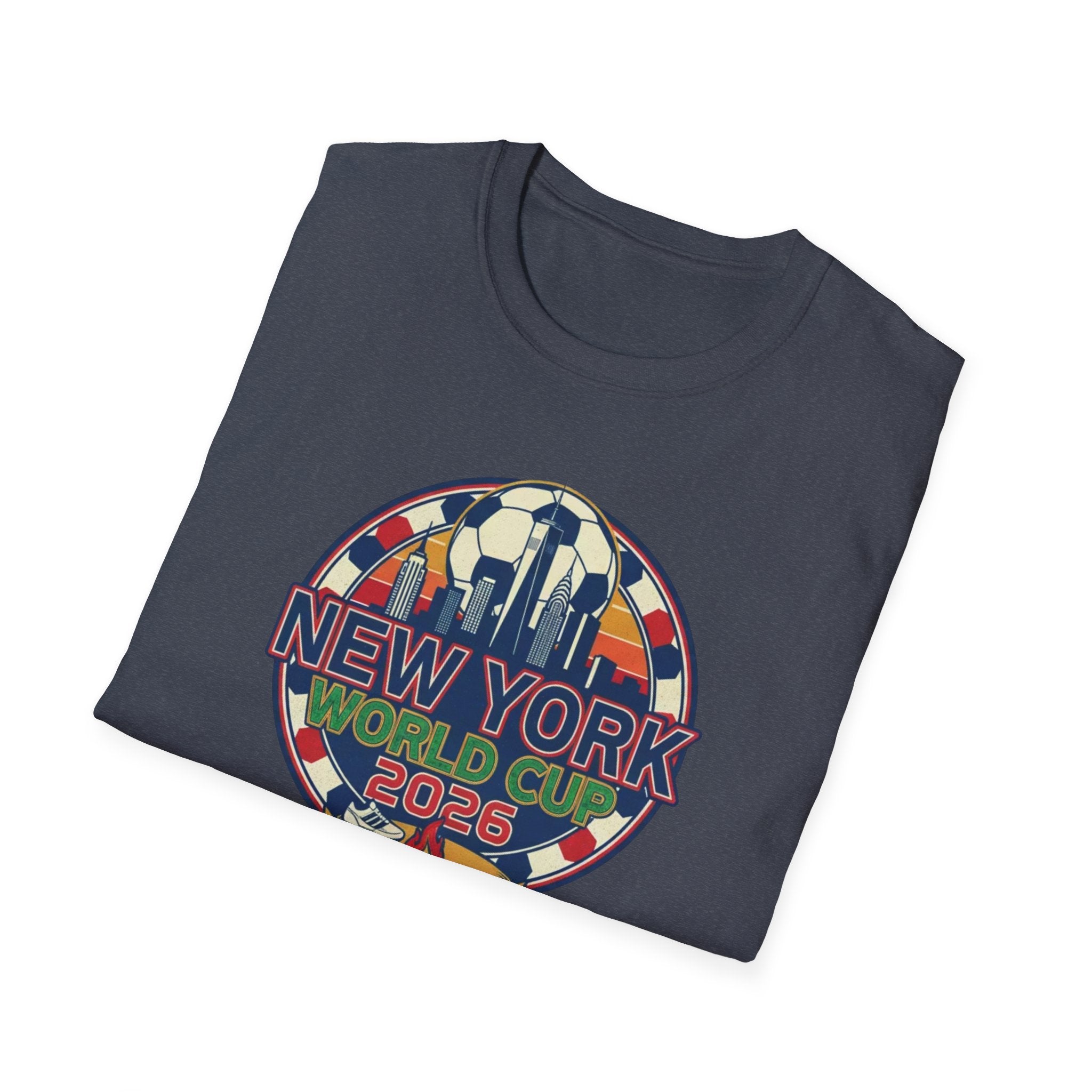 New York World Cup 2026 T-Shirt — Retro City Skyline Soccer Tee