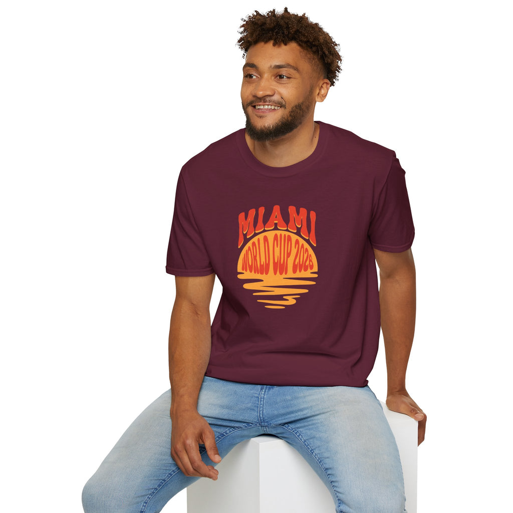 Miami World Cup 2026 T-Shirt – Retro Sunset Soccer Tee