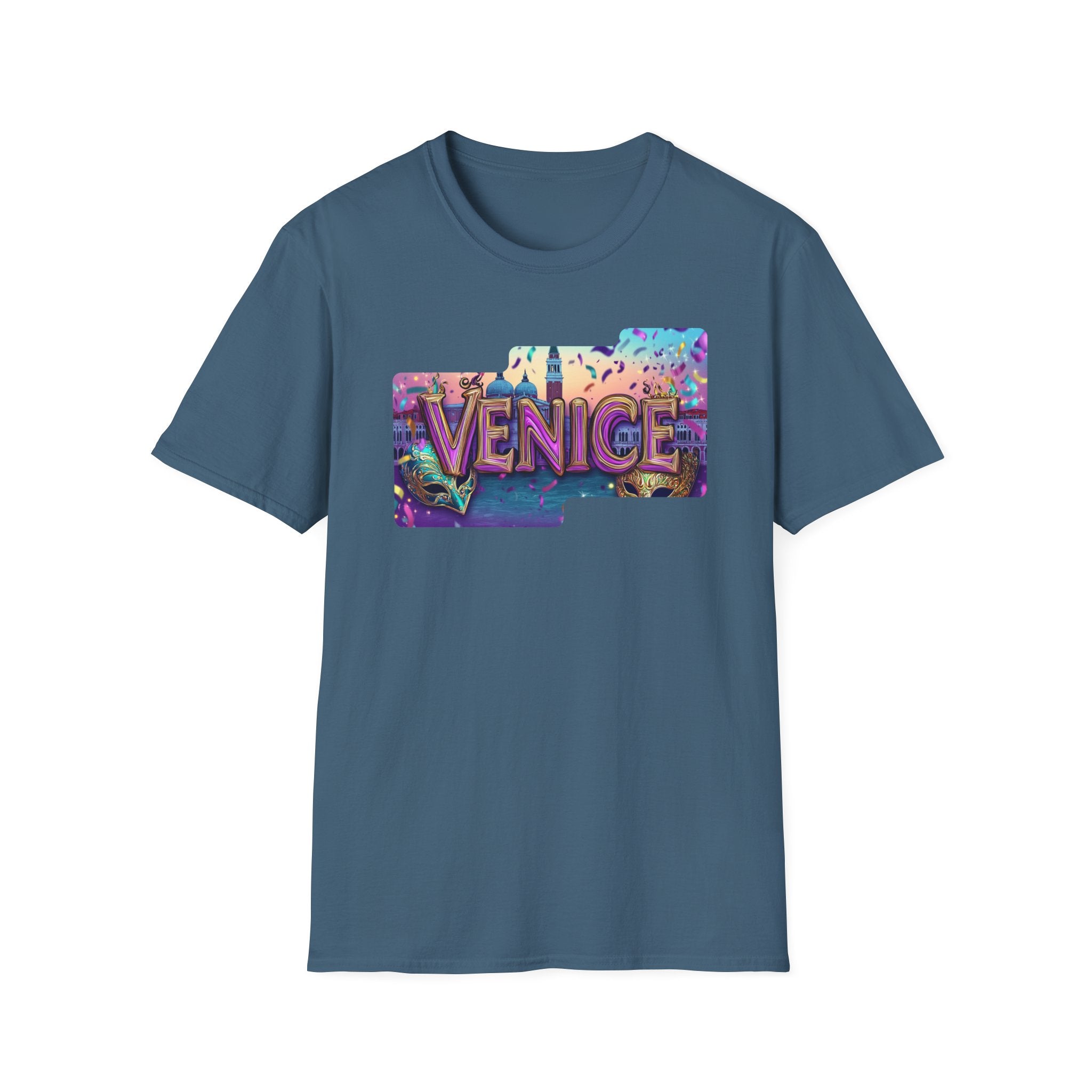 Venice Retro Neon Block T-Shirt | City Travel Souvenir