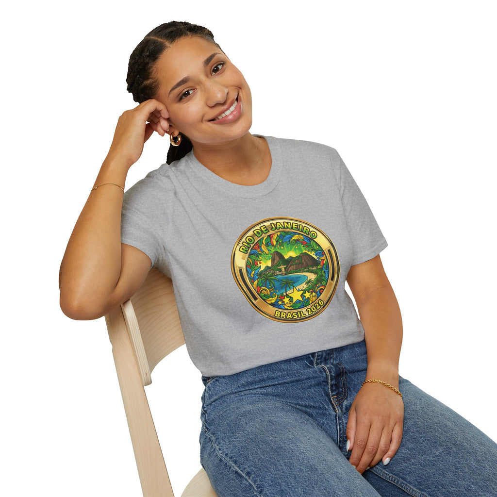 Rio de Janeiro Brazil Travel T-Shirt World Cup 2026 — Vintage Tropical Beach Badge