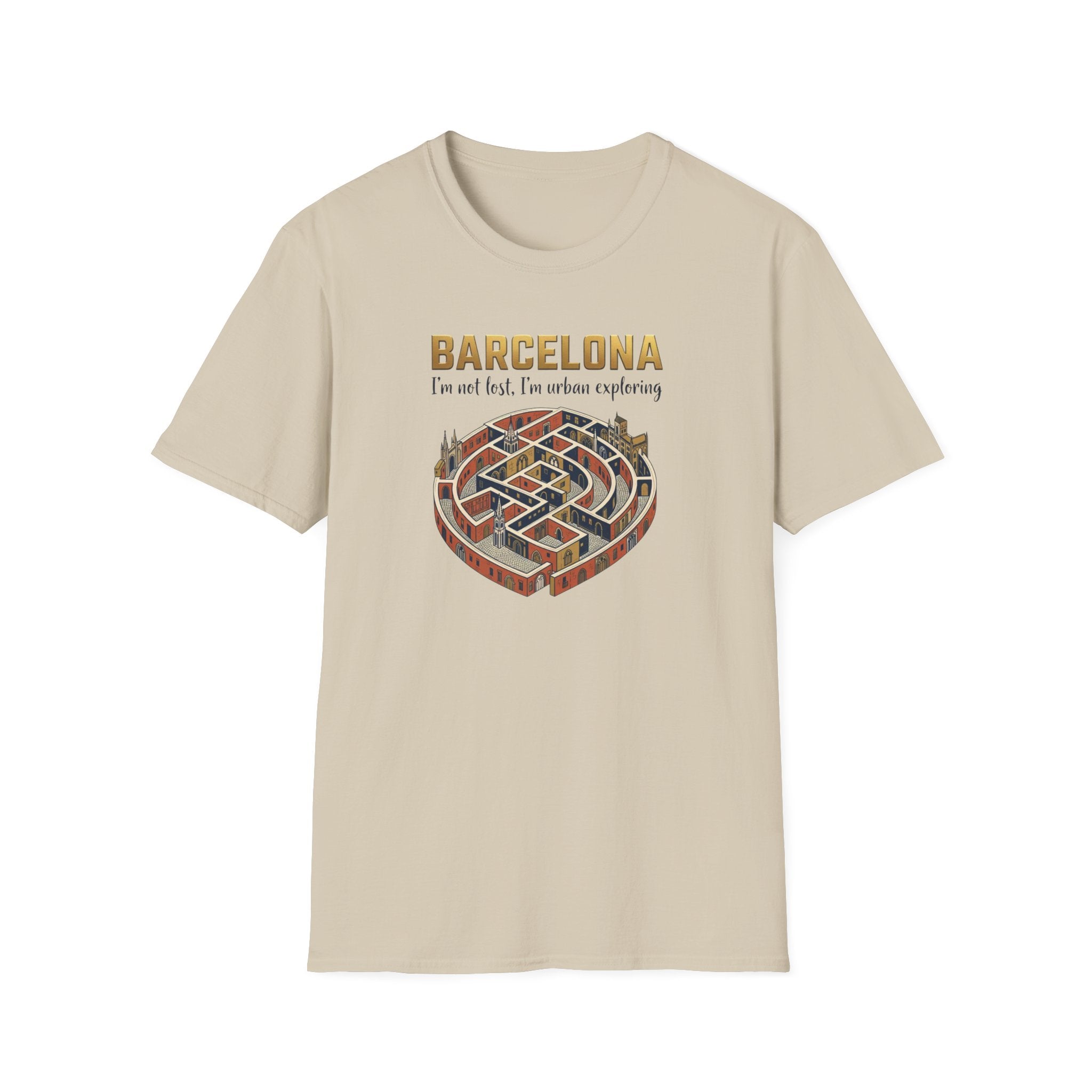 Barcelona Heart Maze T-Shirt — I am not lost, I’m urban exploring