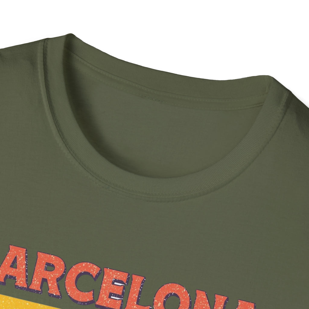 Barcelona "Més que Awesome" Retro Stripe T-Shirt