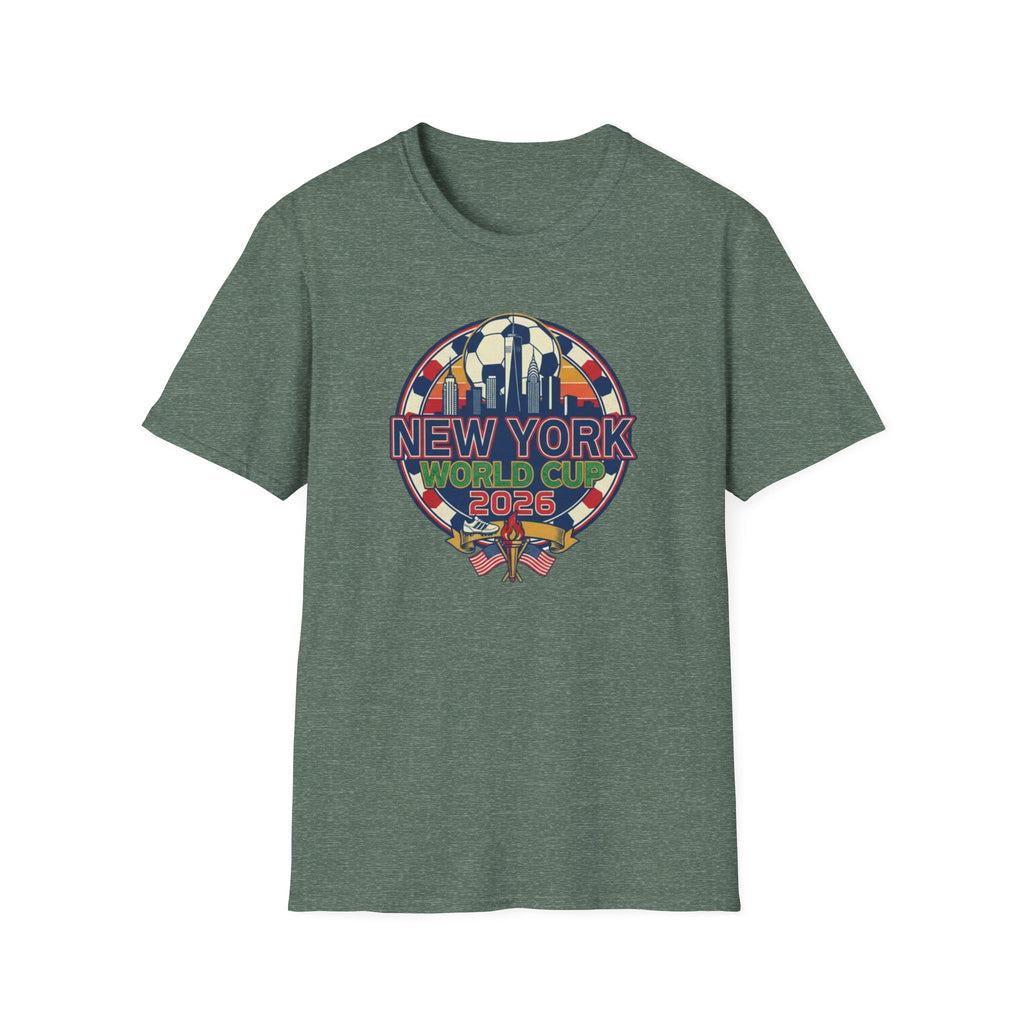 New York World Cup 2026 T-Shirt — Retro City Skyline Soccer Tee
