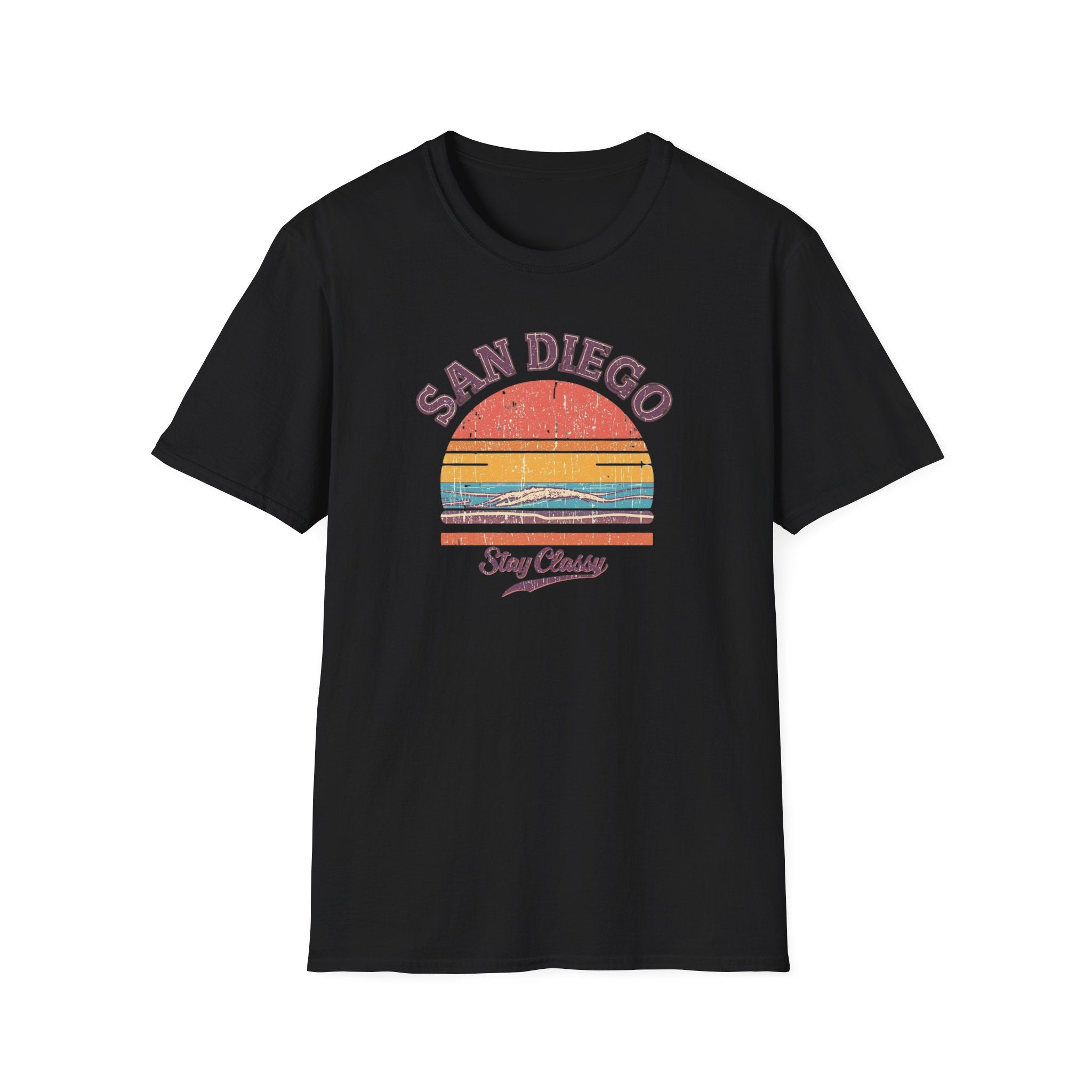 San Diego Retro Sunset T-Shirt — Stay Classy Vintage Beach Tee