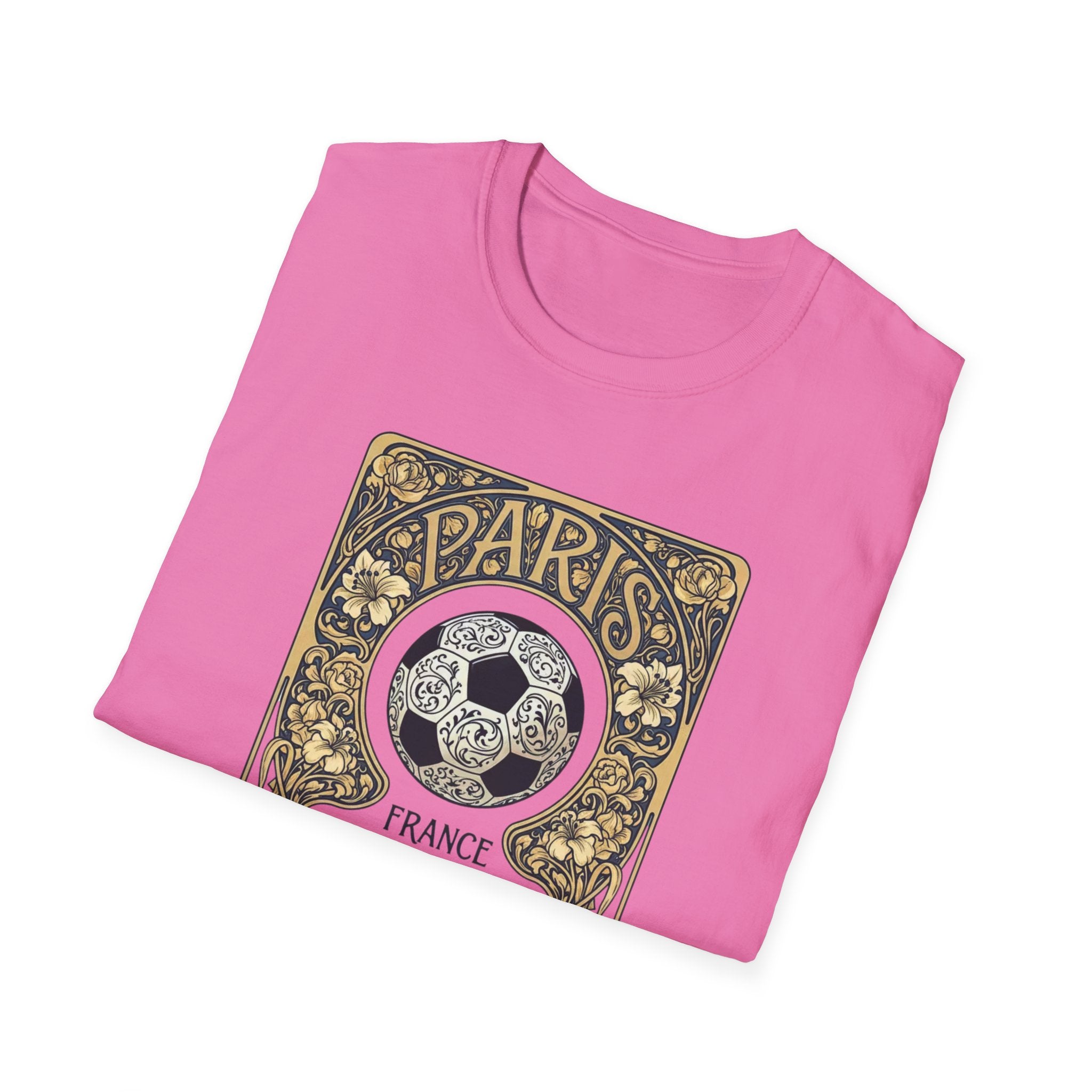 Paris 2026 World Cup Soccer T-Shirt — Retro Floral Football Design