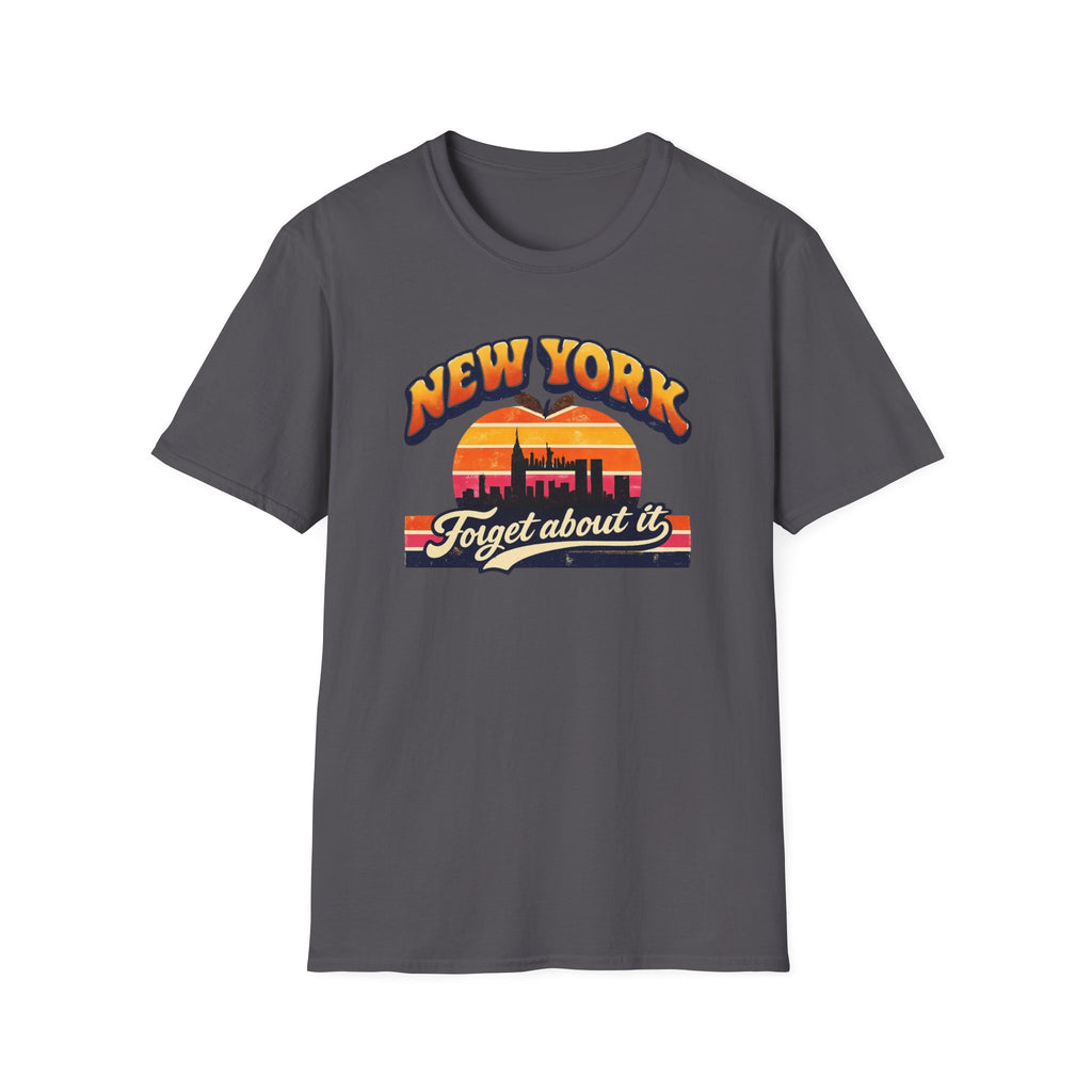 New York "Forget About It" Retro Sunset T-Shirt