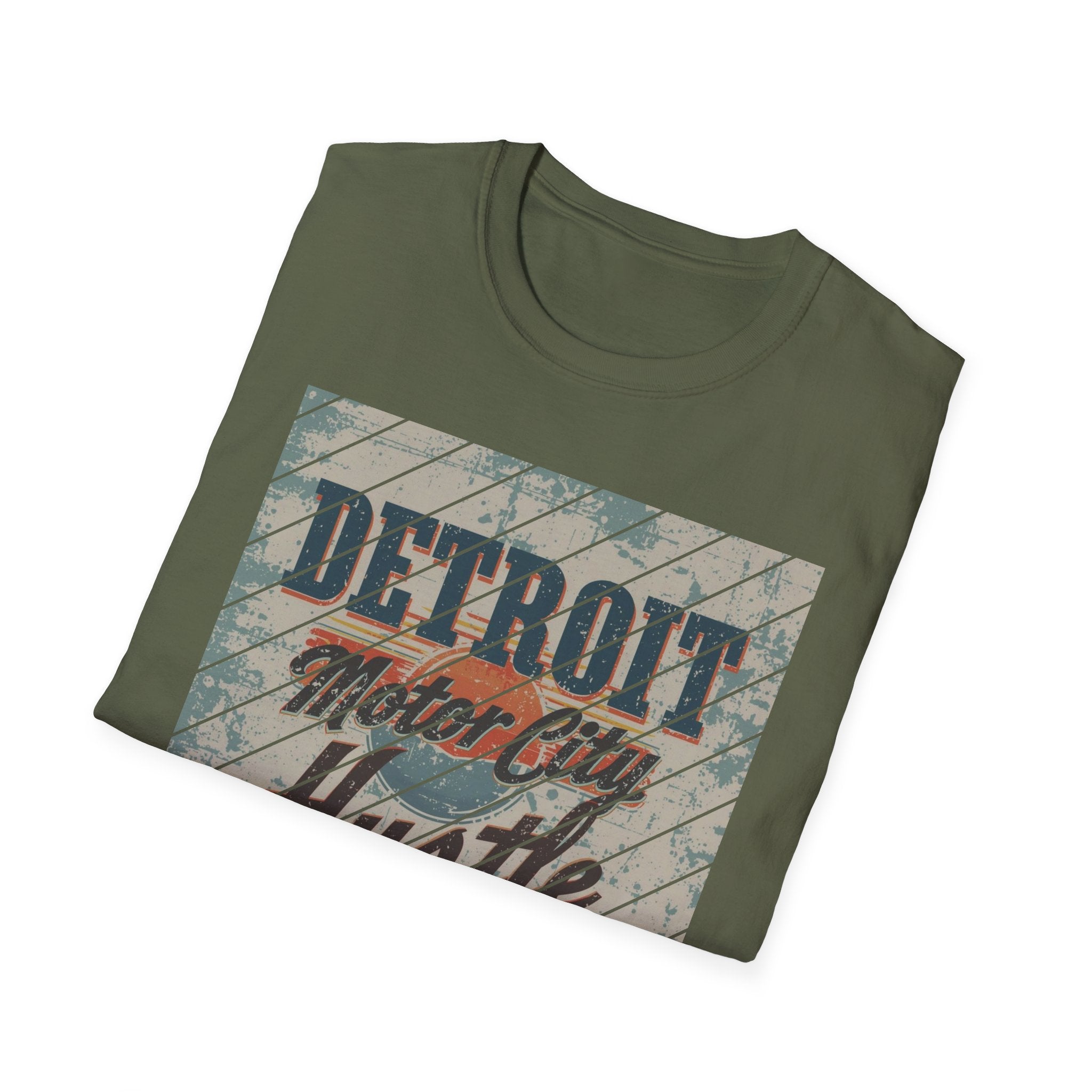 Detroit Hustle T-Shirt — Vintage Distressed Motor City Tee