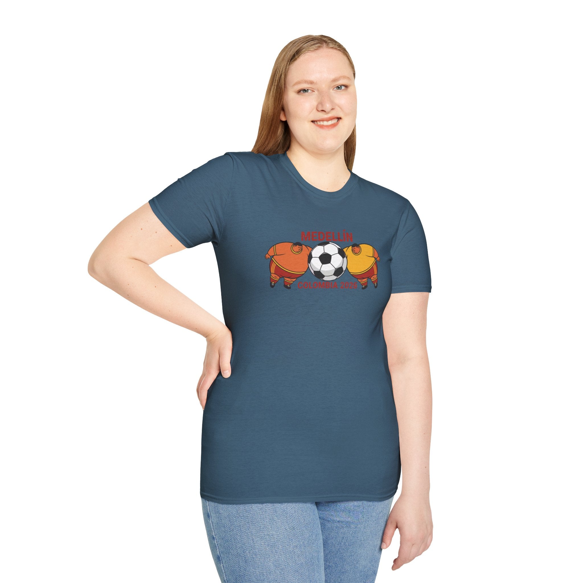 Medellín Colombia 2026 Soccer T-Shirt – Football Dolphins Graphic Tee