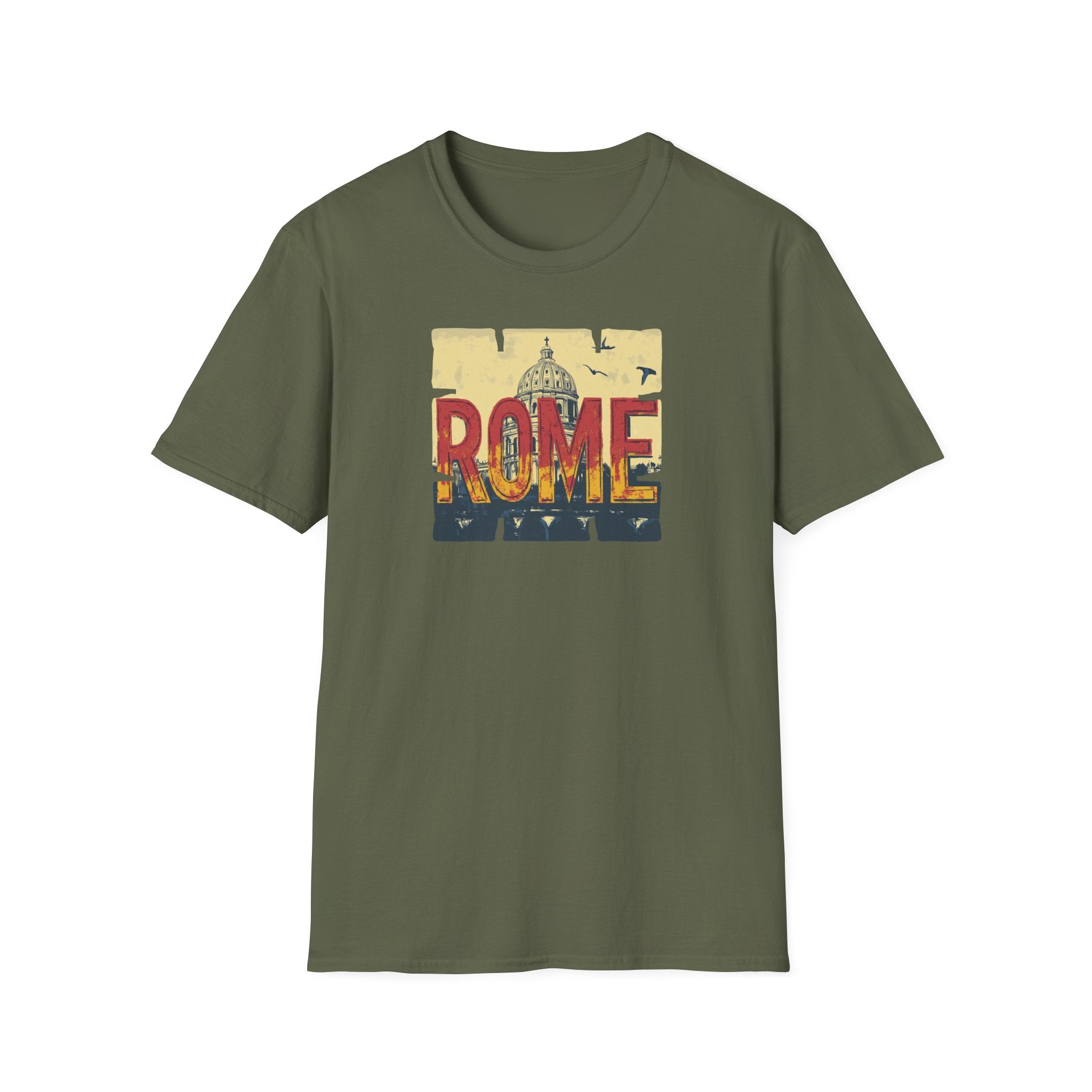 Rome Vintage Skyline T-Shirt | Italian Capitol Landmark Tee