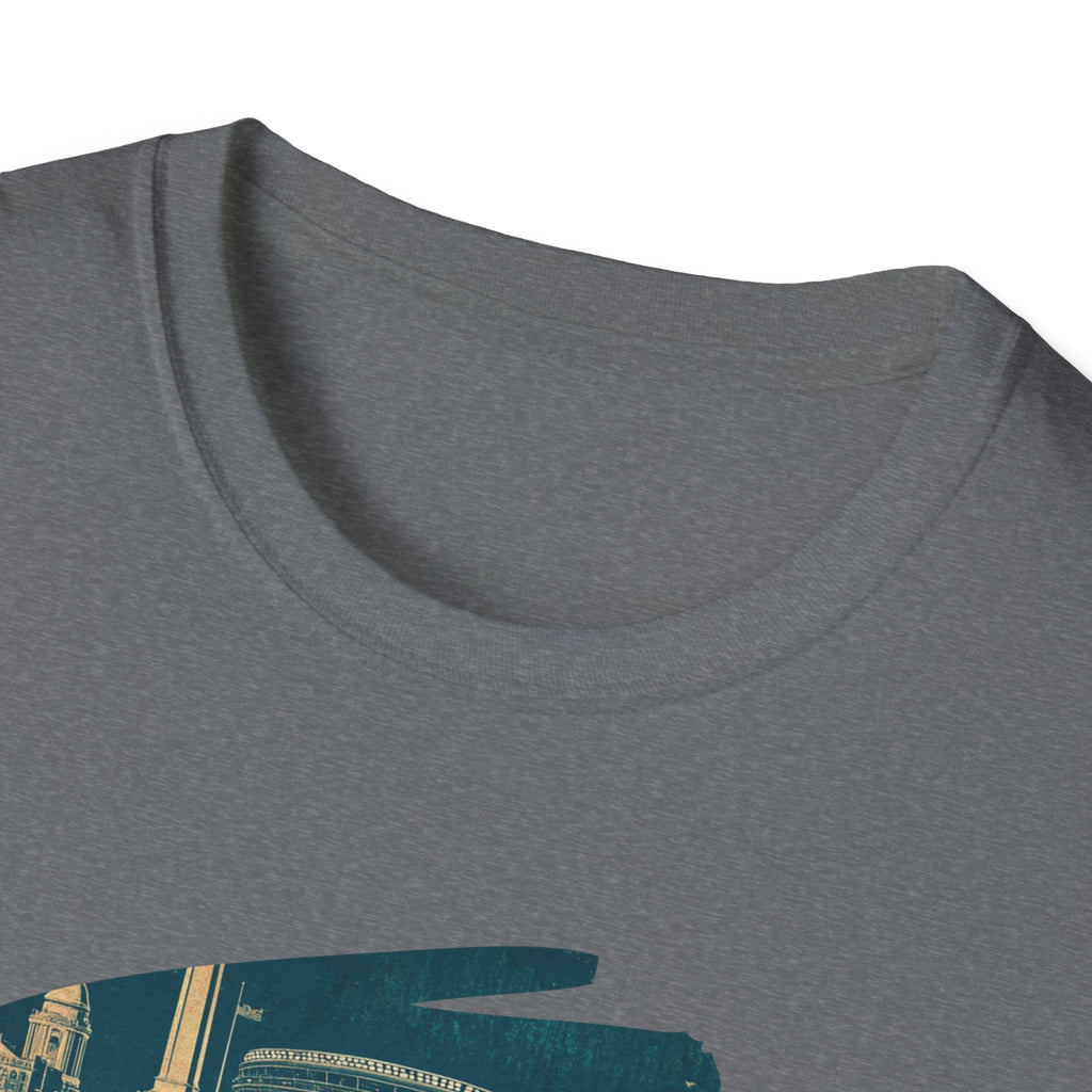 Boston Retro Brushstroke T-Shirt | City Skyline, Vintage Text