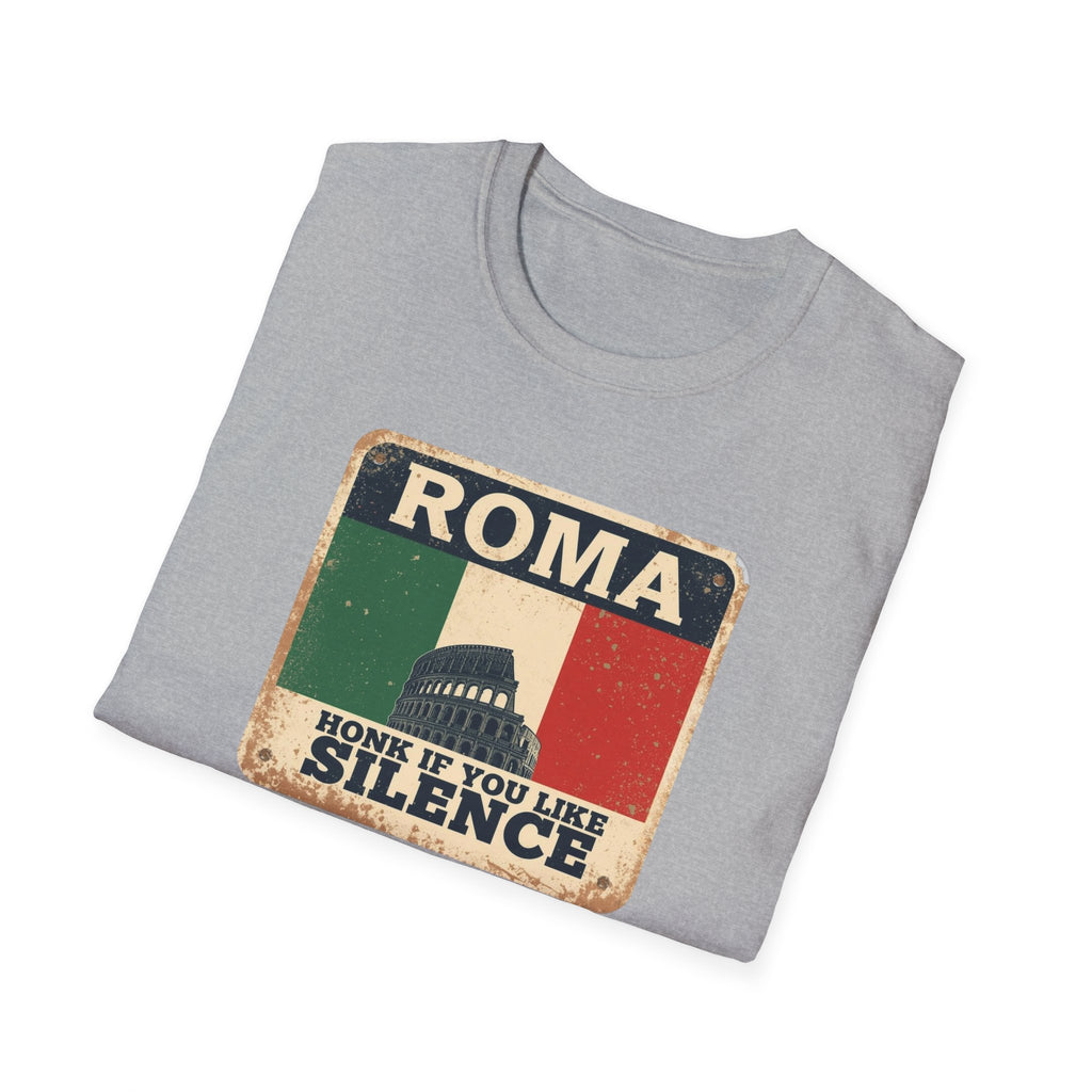 Roma Vintage Italy T-Shirt — "Honk If You Like Silence" Retro Rome Tee