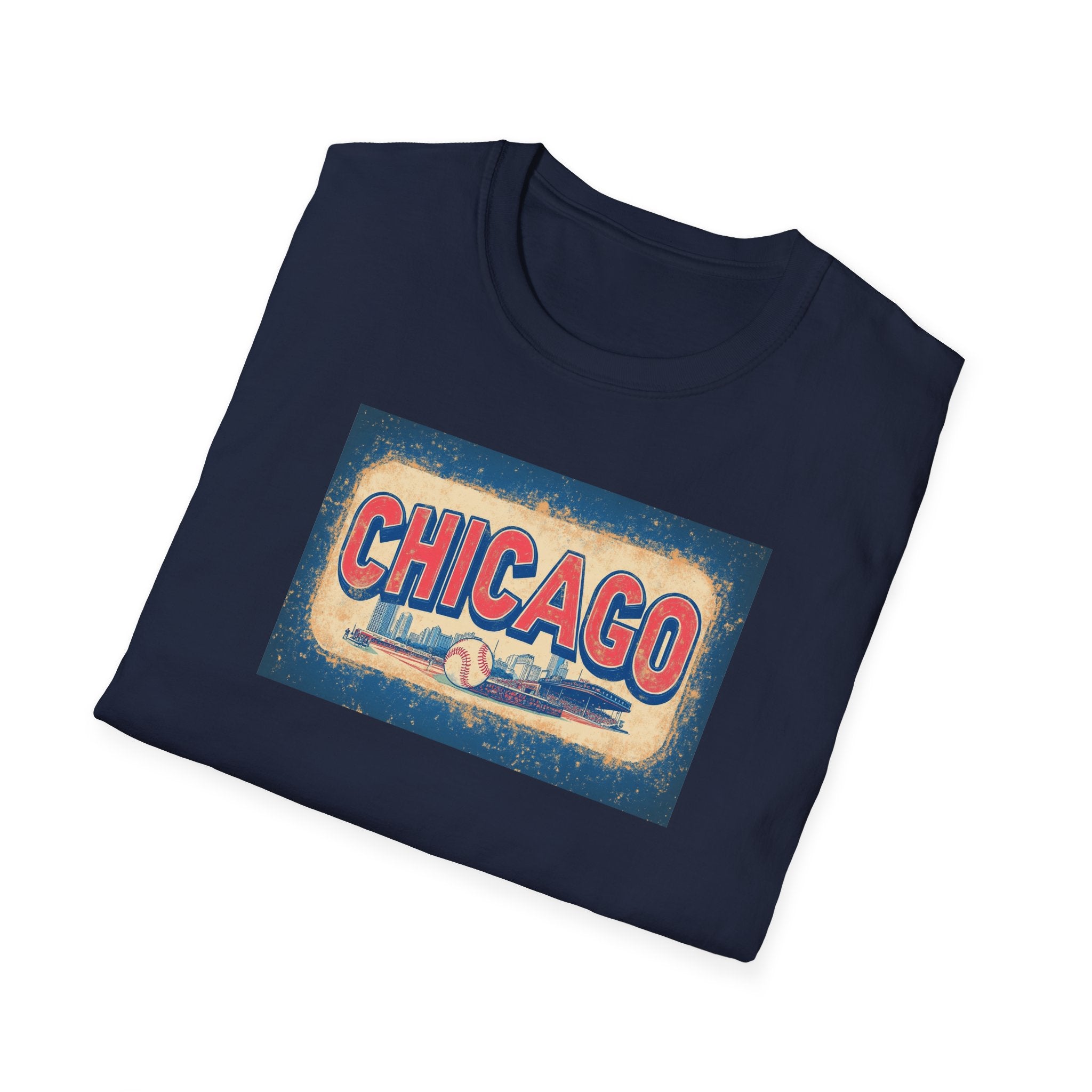 Chicago Retro Skyline T-Shirt | Vintage City Typography