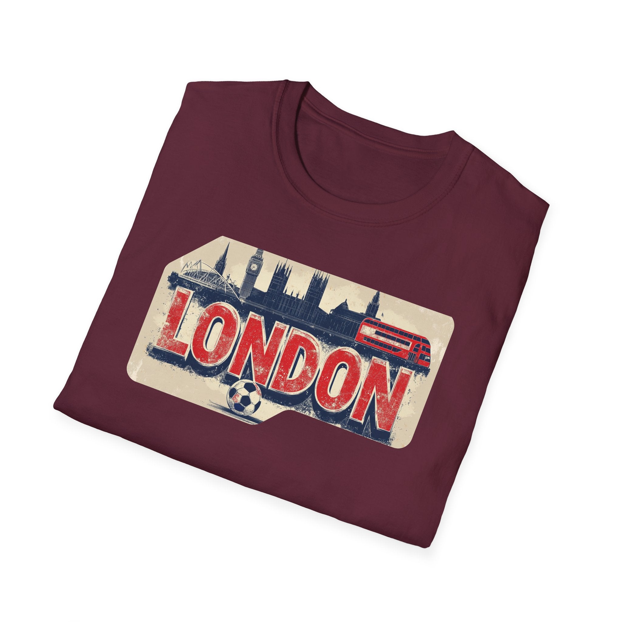 London Vintage Sign T-Shirt | Skyline, Union Jack Bus