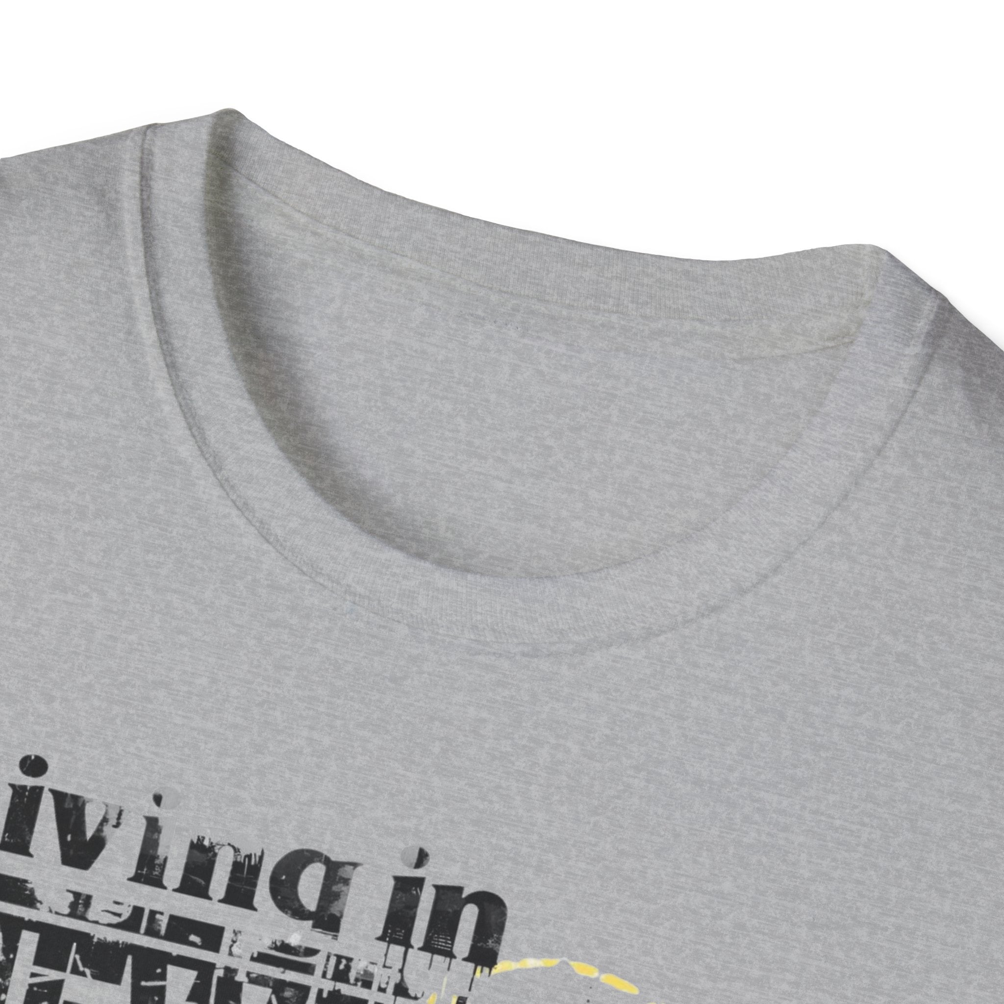 New York Skyline T-Shirt — 'Living in New York' Urban Watercolor Tee