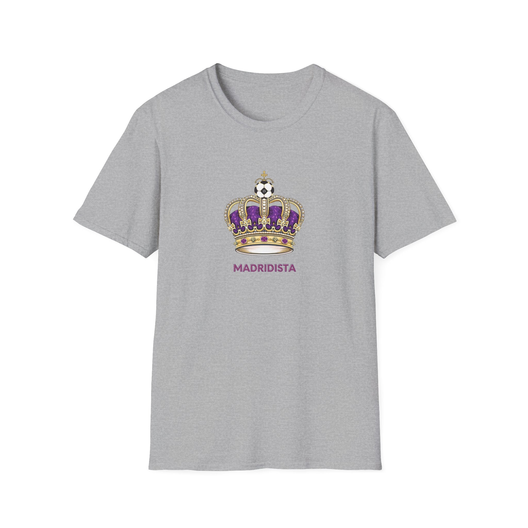 Madridista Crown T-Shirt | Soccer Fan Tee, Royal Purple Gold Crest