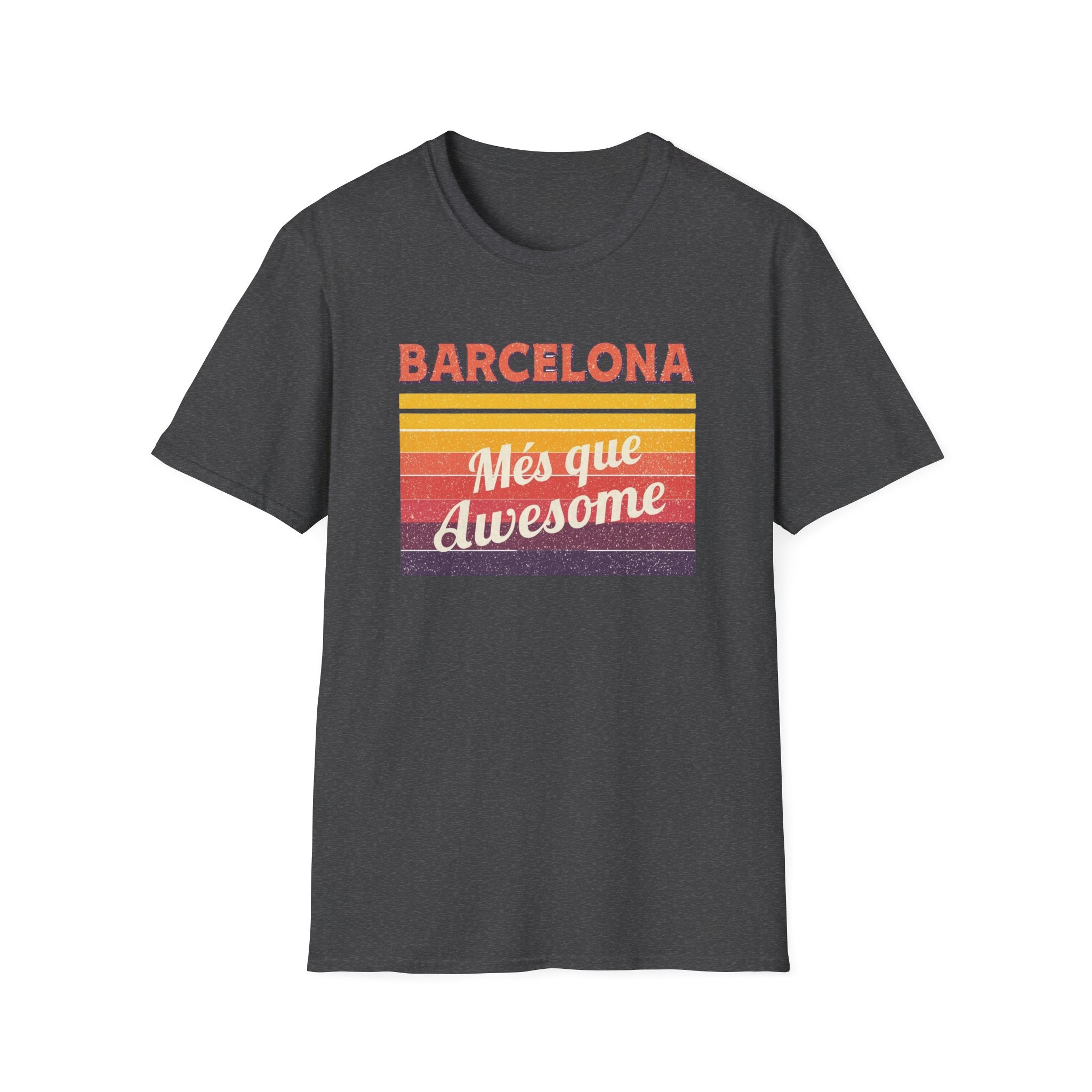 Barcelona "Més que Awesome" Retro Stripe T-Shirt