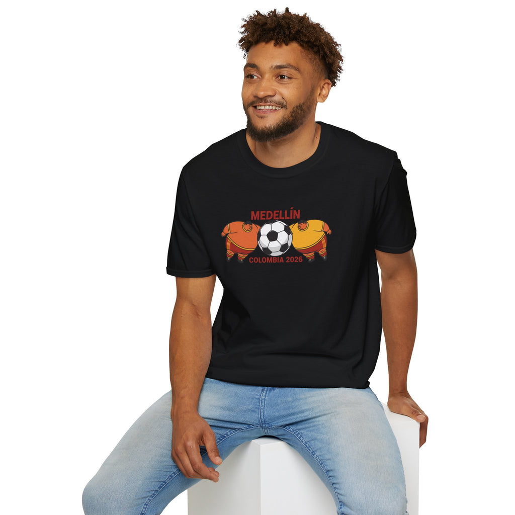 Medellín Colombia 2026 Soccer T-Shirt – Football Dolphins Graphic Tee
